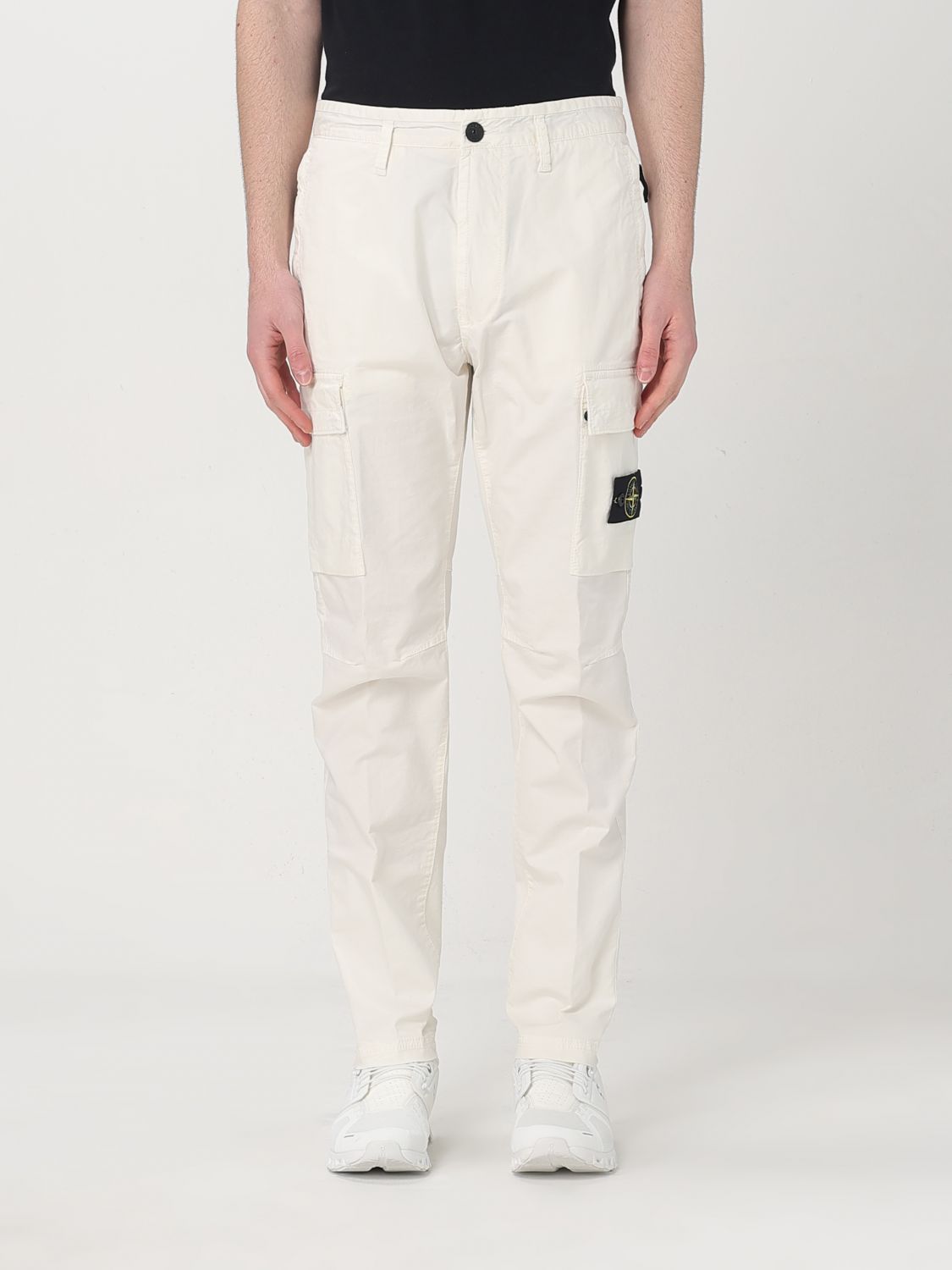 STONE ISLAND PANTALÓN: Pantalón hombre Stone Island, Blanco - Img 1