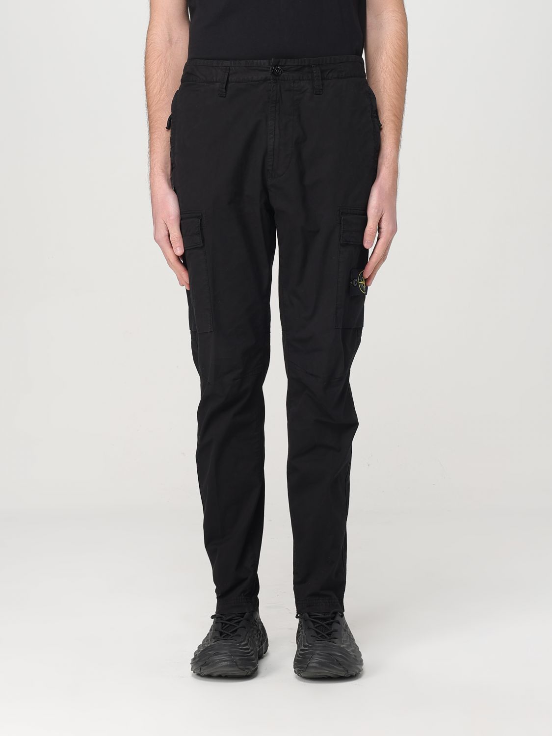 STONE ISLAND PANTALÓN: Pantalón hombre Stone Island, Negro - Img 1