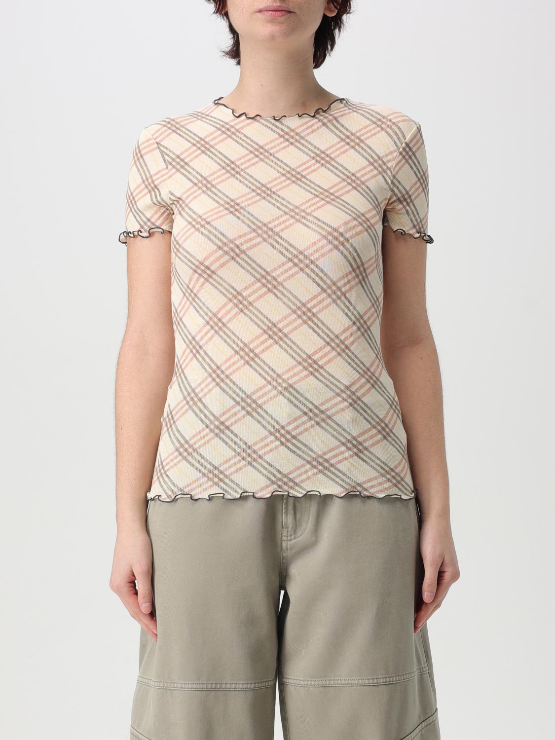 BURBERRY T-SHIRT: T-shirt woman Burberry, Beige - Img 1