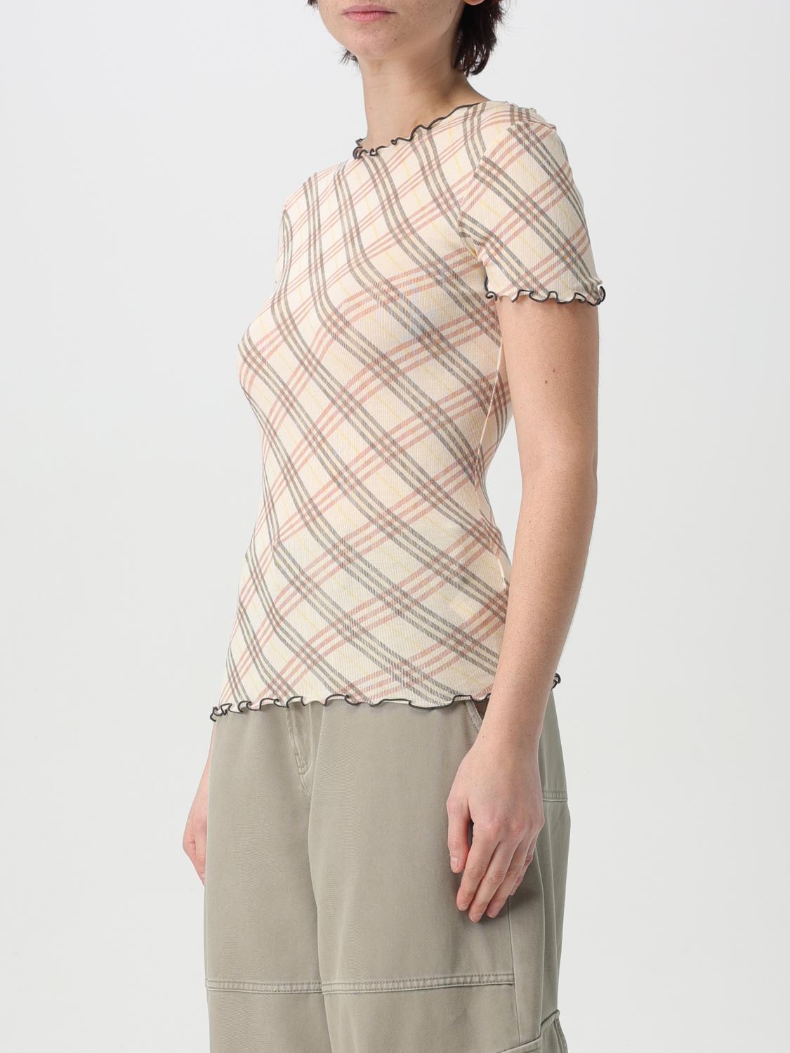 BURBERRY T-SHIRT: T-shirt woman Burberry, Beige - Img 4