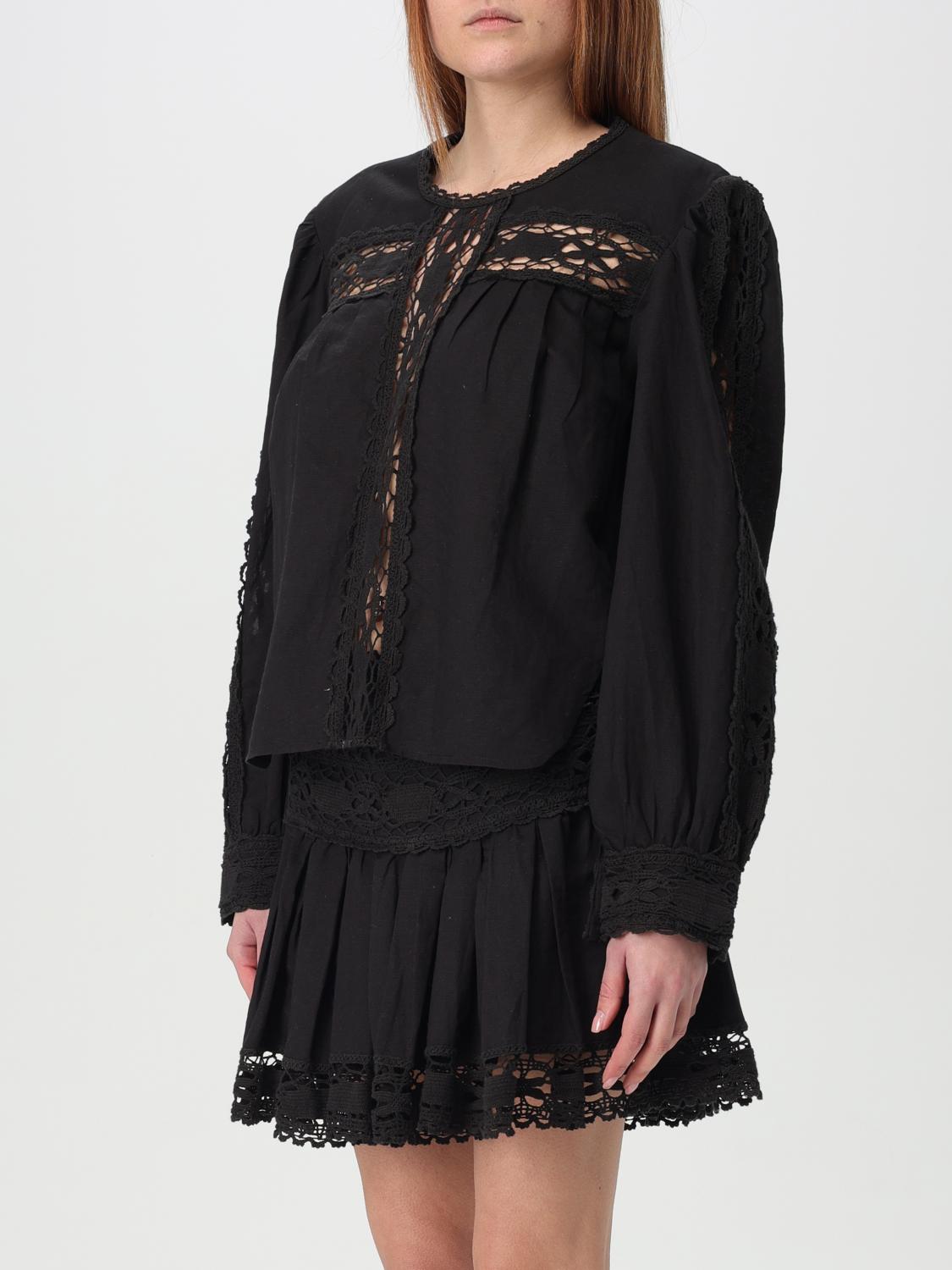 ISABEL MARANT ETOILE 上衣: 毛衣 女士 Isabel Marant Etoile, 黑色 - Img 4