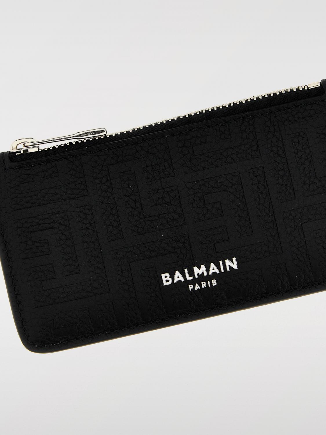 【超美品】BALMAIN HOMME　バルマン　トラッカーウォレット　デカルナン Balmain Wallet men - Black | DM1MD060LPSE | GIGLIO.COM