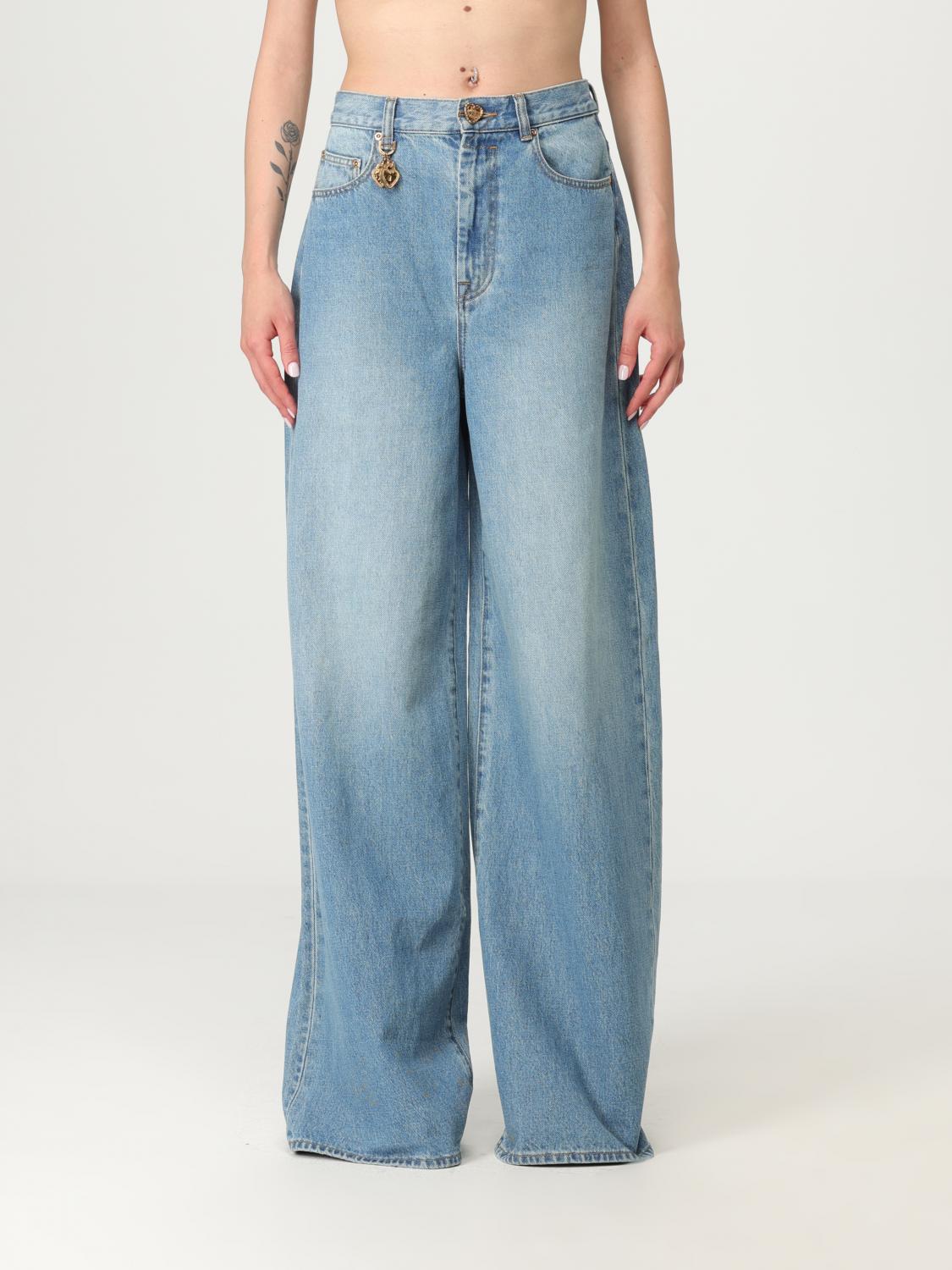ZIMMERMANN JEANS: Jeans dritti a vita alta Zimmermann, Azzurro - Img 1