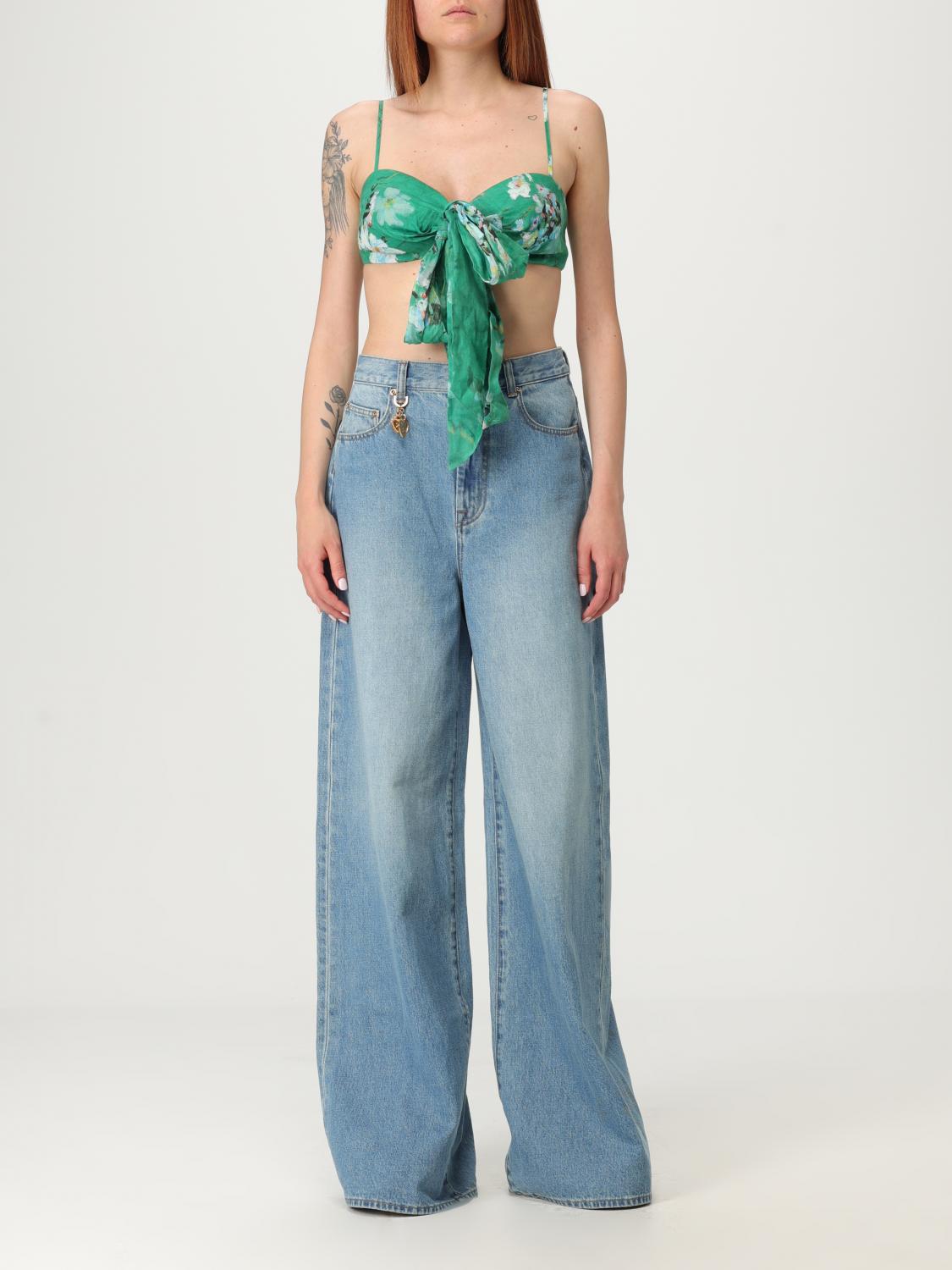 ZIMMERMANN JEANS: Jeans dritti a vita alta Zimmermann, Azzurro - Img 2