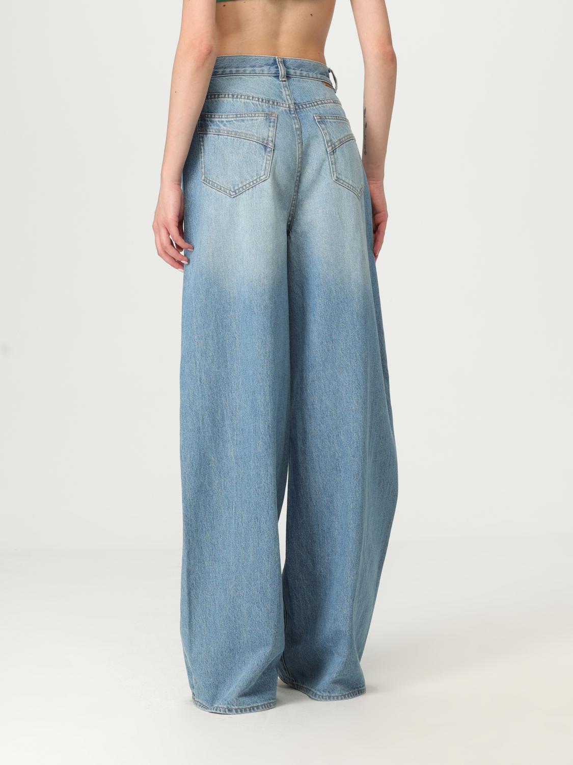 ZIMMERMANN JEANS: Jeans dritti a vita alta Zimmermann, Azzurro - Img 3