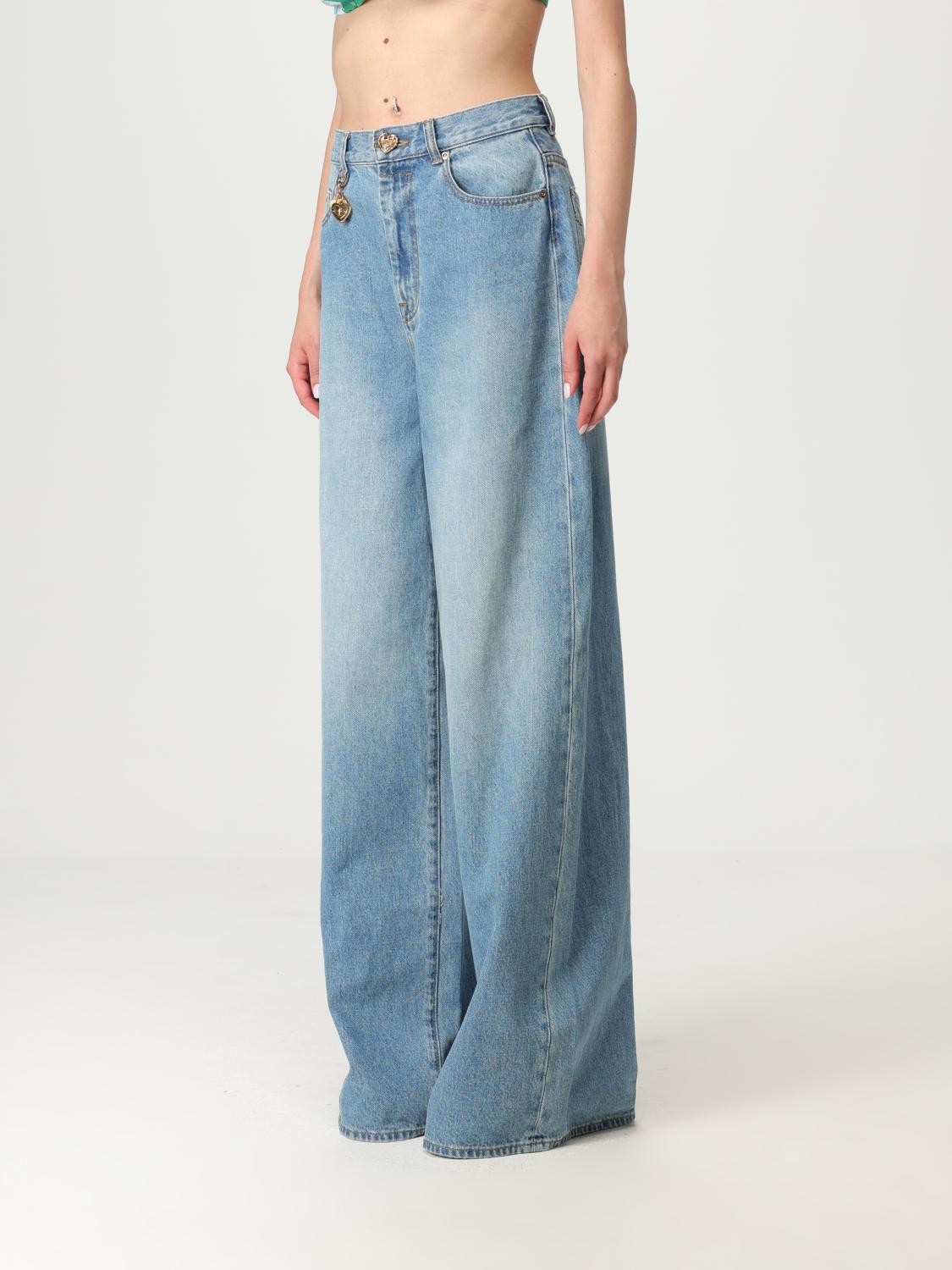 ZIMMERMANN JEANS: Jeans dritti a vita alta Zimmermann, Azzurro - Img 4