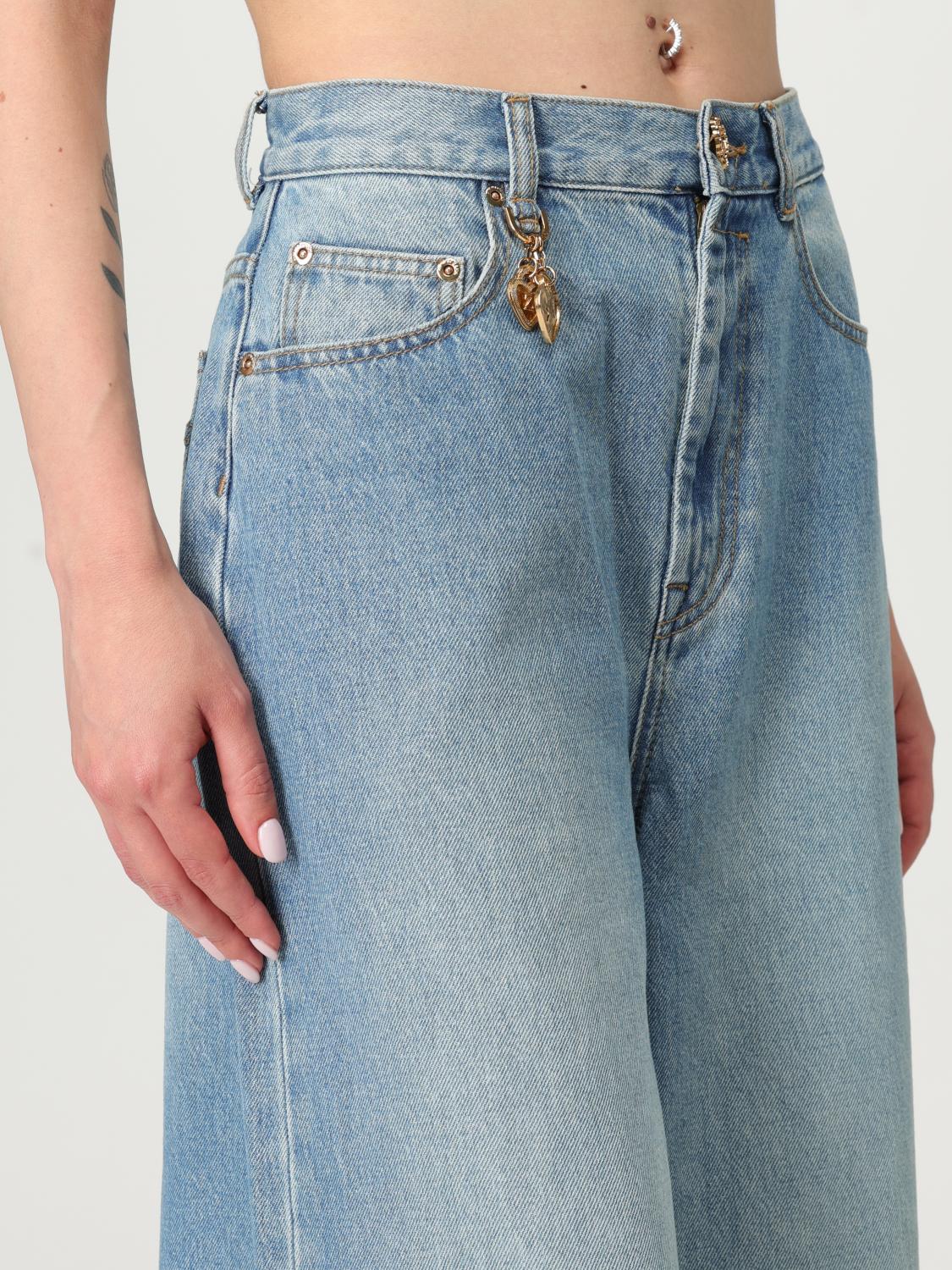 ZIMMERMANN JEANS: Jeans dritti a vita alta Zimmermann, Azzurro - Img 5
