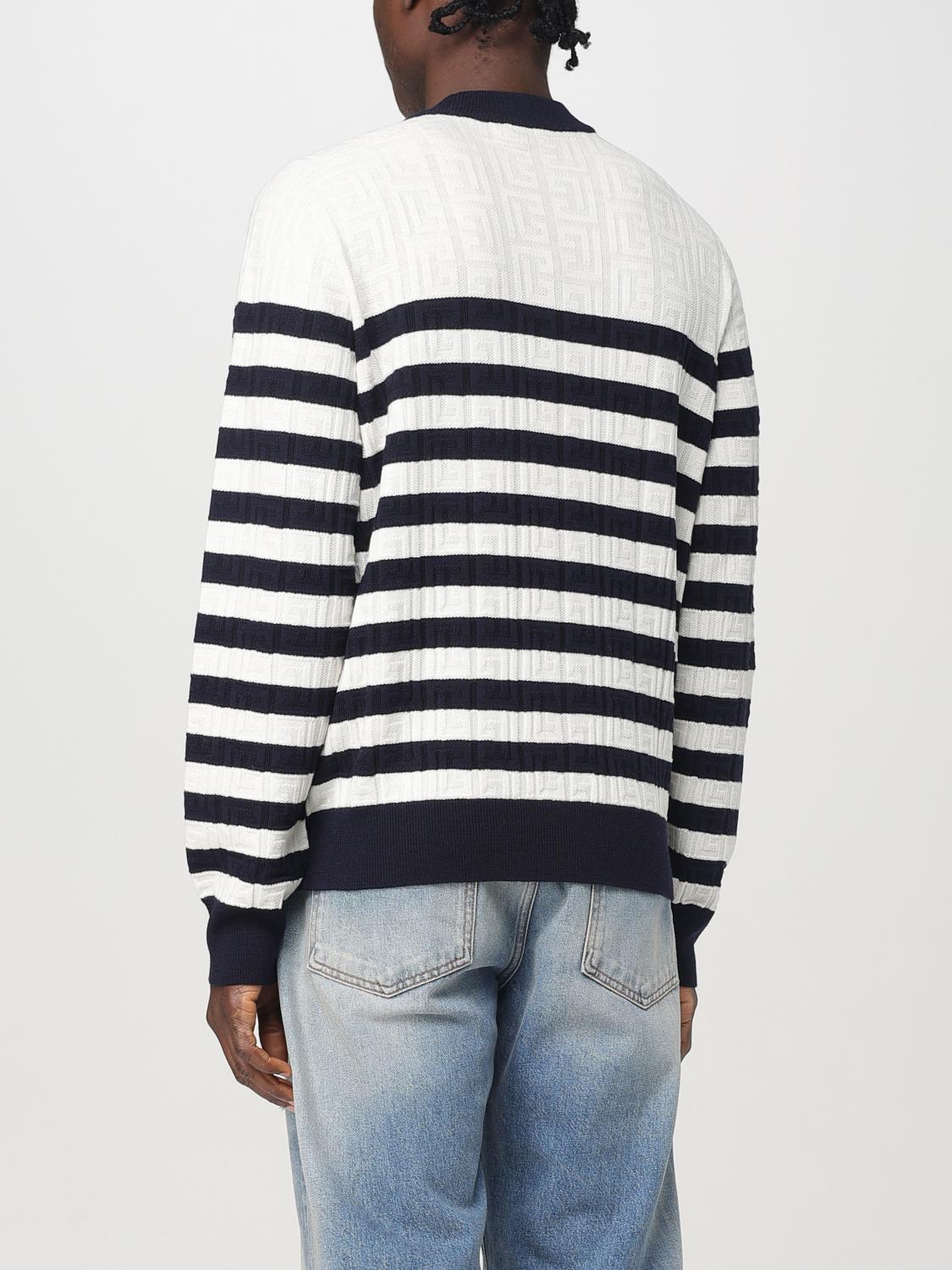 BALMAIN CARDIGAN: Maglione a righe Balmain in lana vergine, Fantasia - Img 3