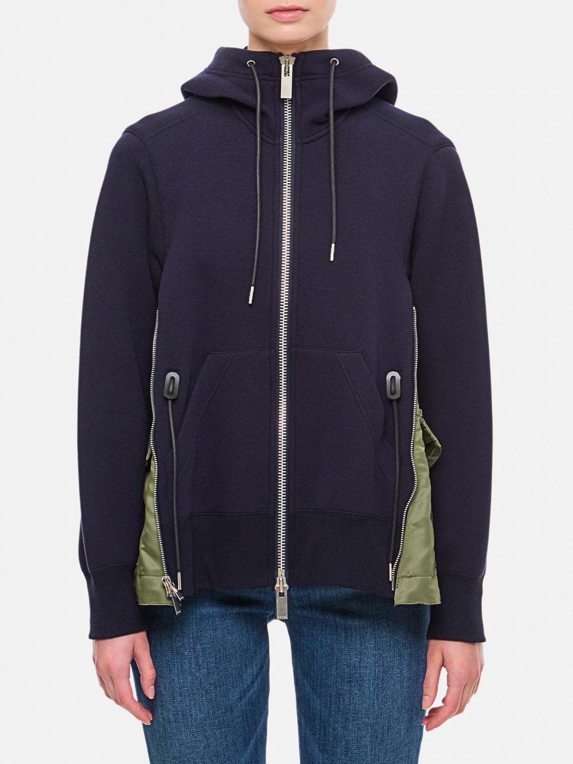 SACAI SWEATSHIRT: Pullover damen Sacai, Blau - Img 1