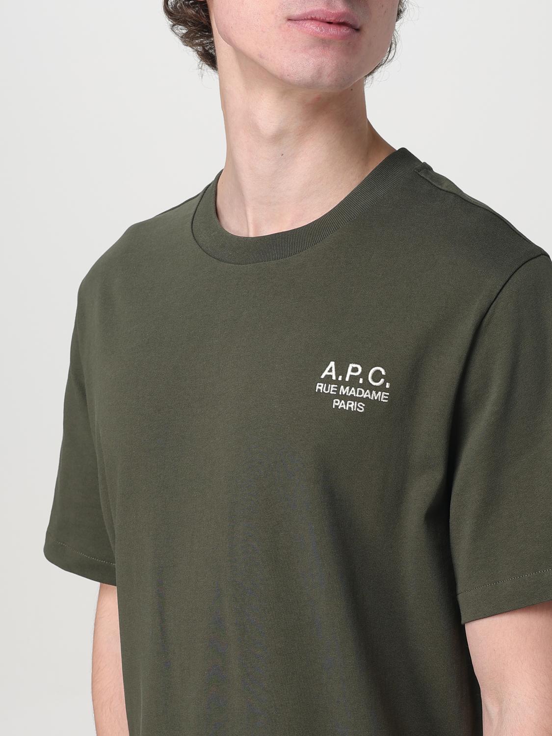 A.P.C. T恤: T恤 男士 A.P.C., 绿色 - Img 4