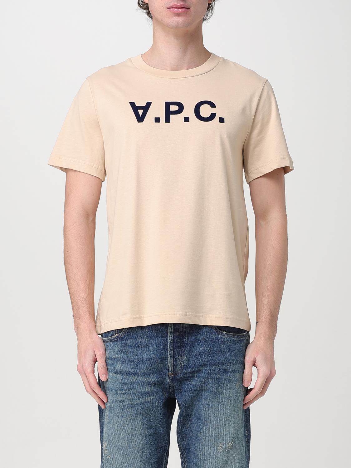 A.P.C. T-SHIRT: T-shirt men A.P.C., Beige - Img 1