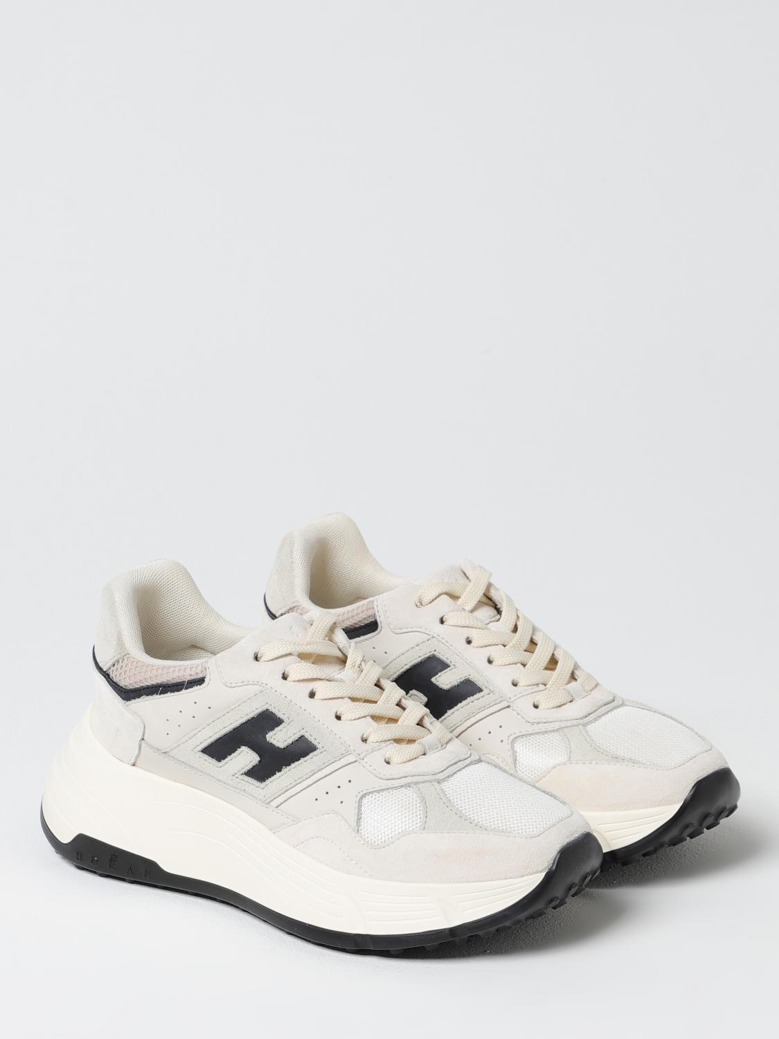 HOGAN SNEAKERS: Sneakers H669 Hogan in pelle e mesh , Bianco - Img 2