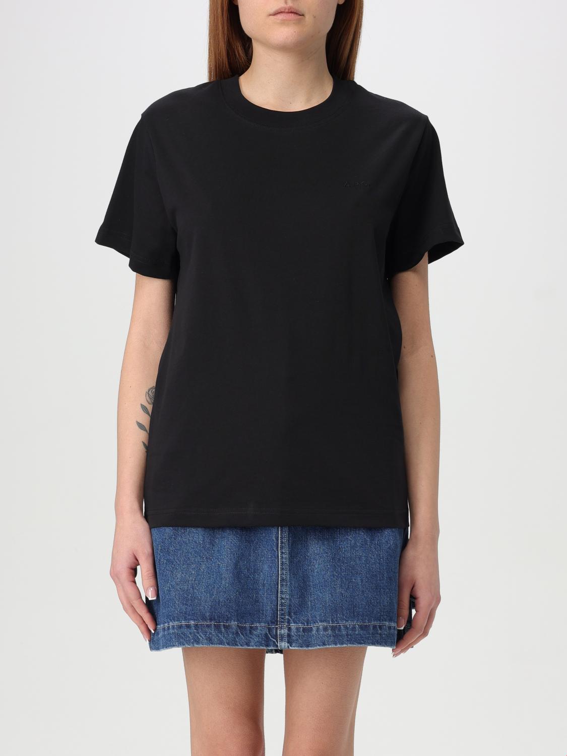 A.P.C. T-SHIRT: T-shirt woman A.P.C., Black - Img 1