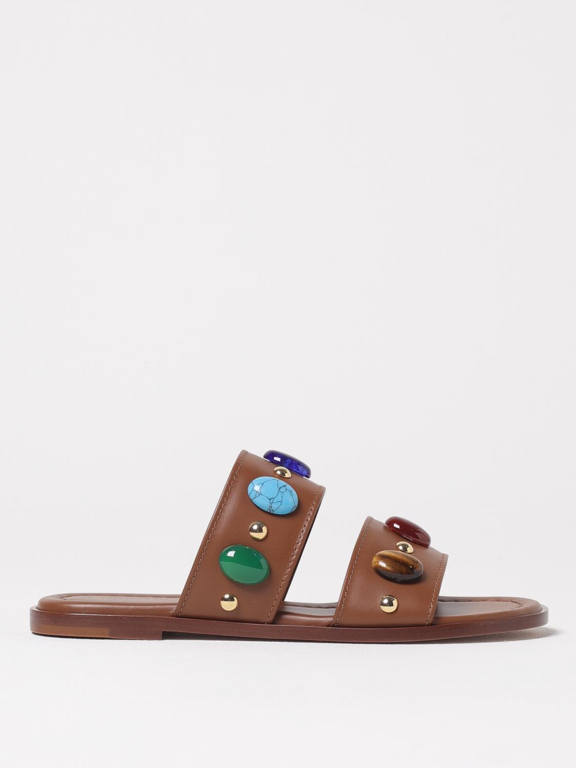 GIANVITO ROSSI FLAT SANDALS: Flat sandals woman Gianvito Rossi, Brown - Img 1