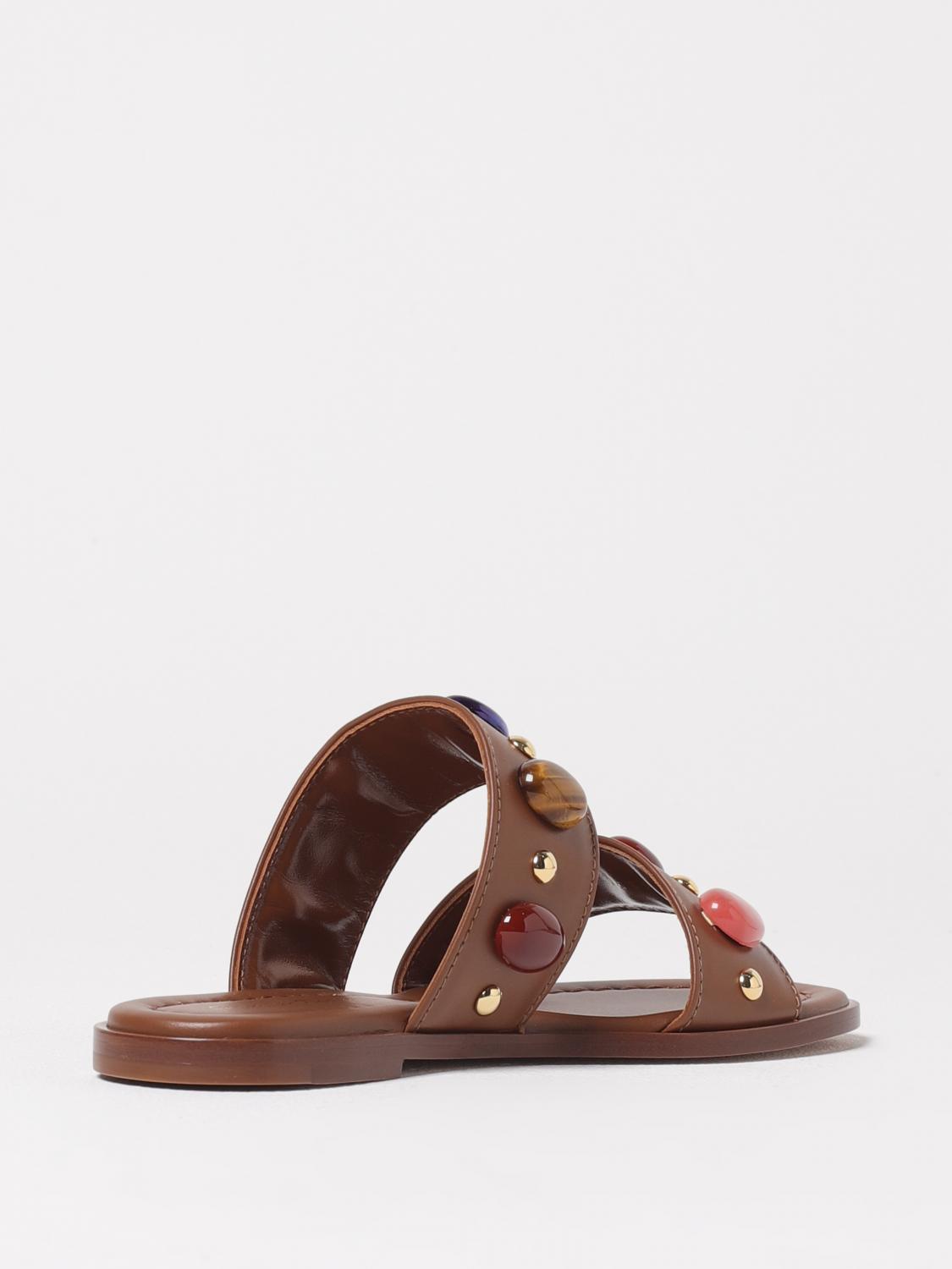 GIANVITO ROSSI FLAT SANDALS: Flat sandals woman Gianvito Rossi, Brown - Img 3