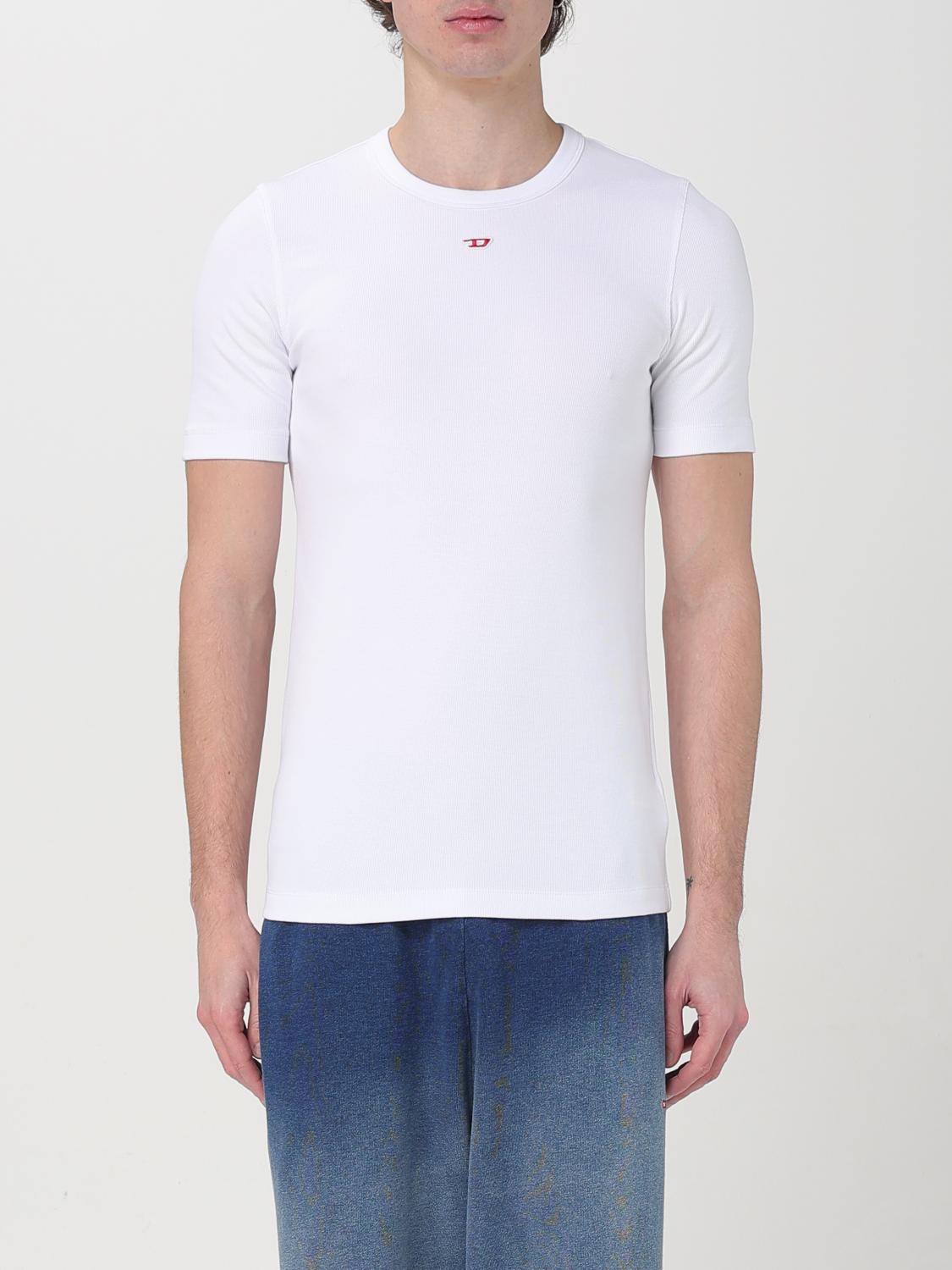 DIESEL T-SHIRT: T-shirt in cotone Oval D Diesel, Bianco - Img 1