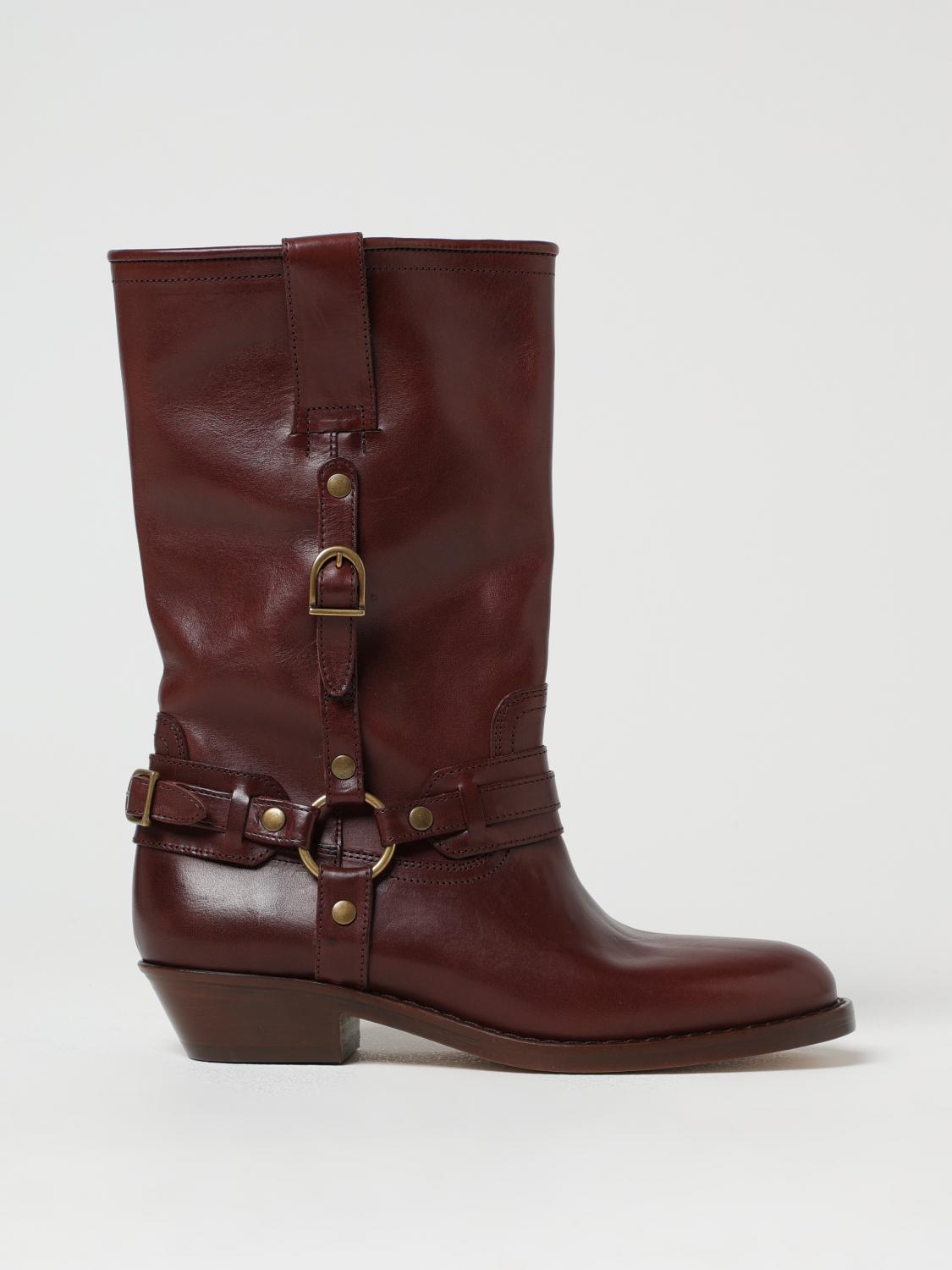 ISABEL MARANT FLAT ANKLE BOOTS: Flat ankle boots woman Isabel Marant, Brown - Img 1