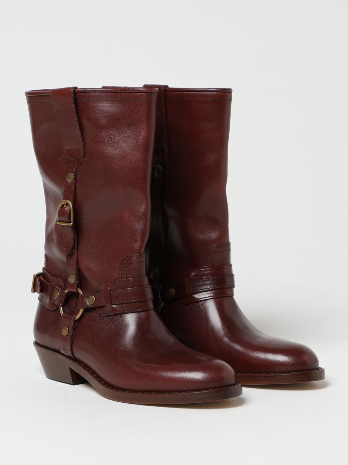 ISABEL MARANT FLAT ANKLE BOOTS: Flat ankle boots woman Isabel Marant, Brown - Img 2