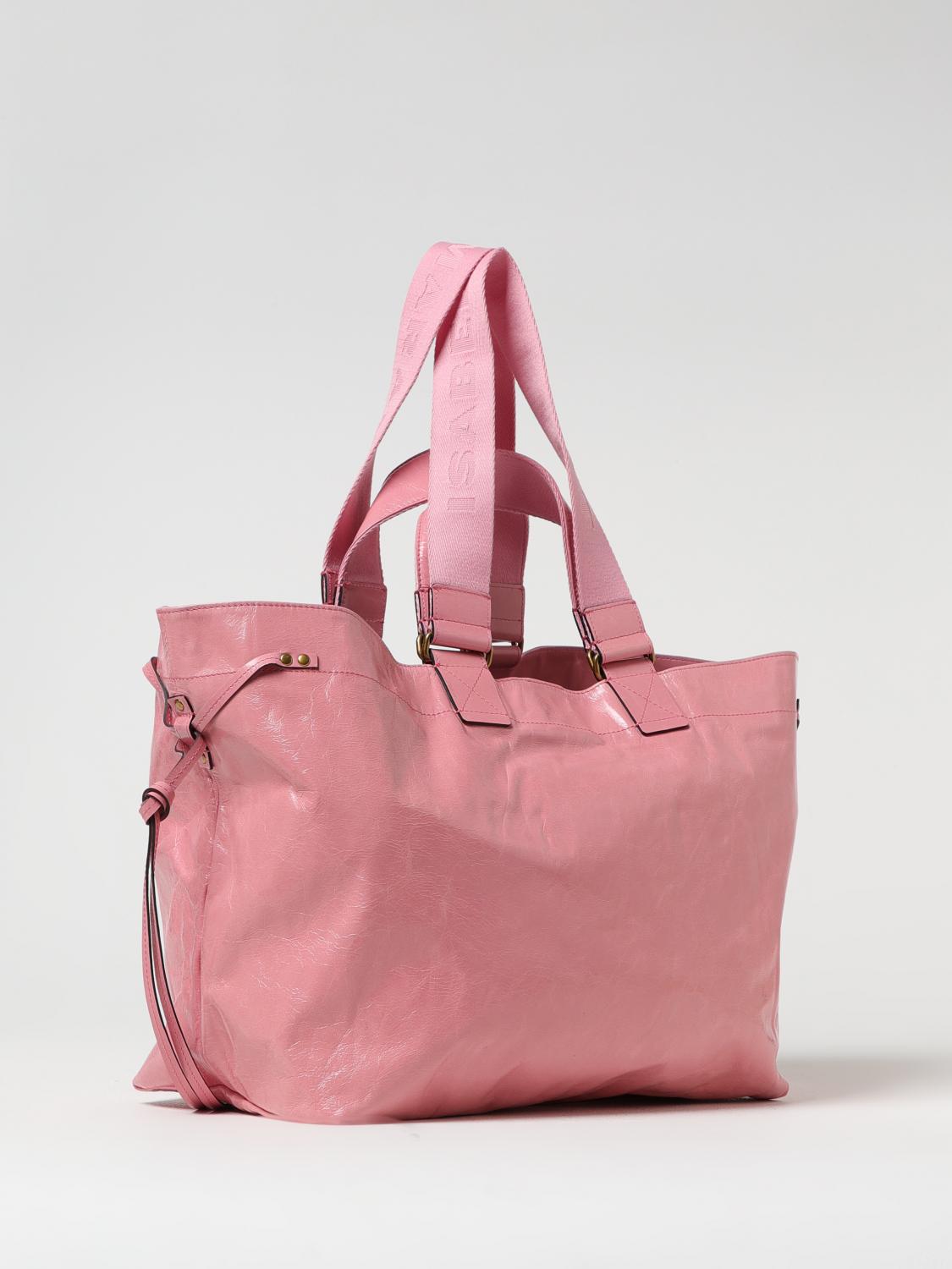 ISABEL MARANT BORSE TOTE: Borsa Wardy Isabel Marant in pelle lucida , Rosa - Img 2