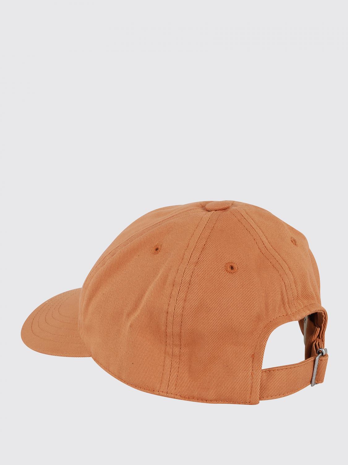 ISABEL MARANT CAPPELLO: Cappello Isabel Marant in cotone con logo ricamato , Arancione - Img 2