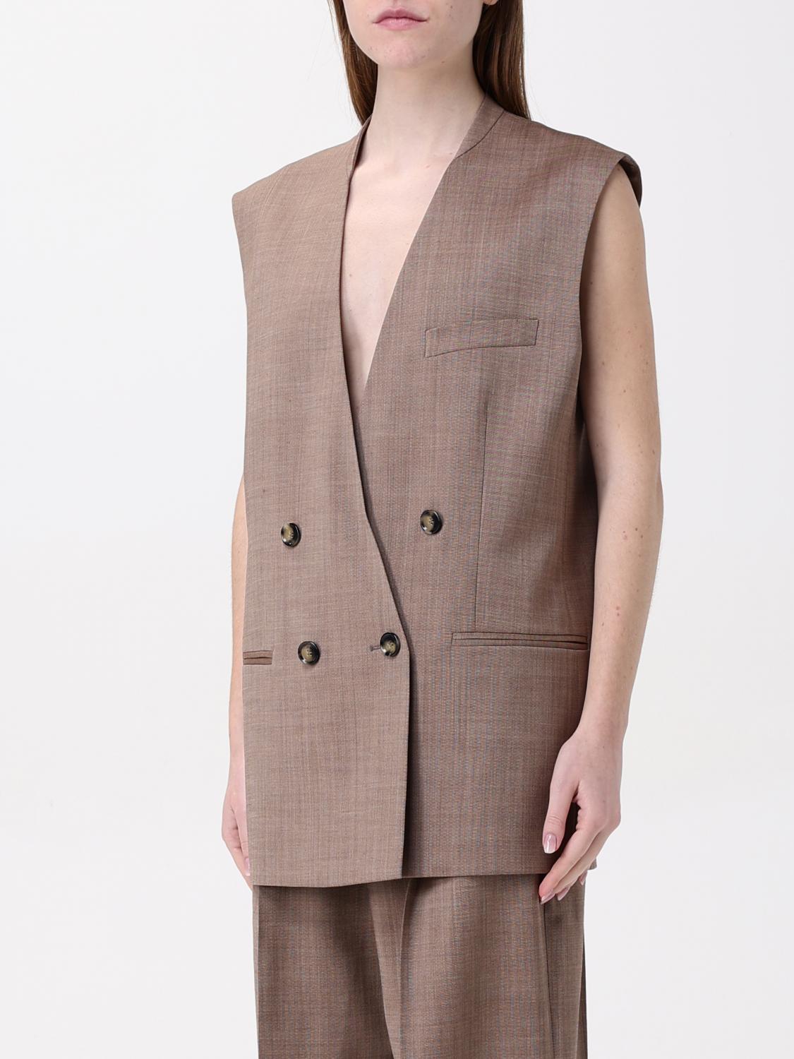 PHILOSOPHY DI LORENZO SERAFINI WAISTCOAT: Blazer woman Philosophy Di Lorenzo Serafini, Beige - Img 4