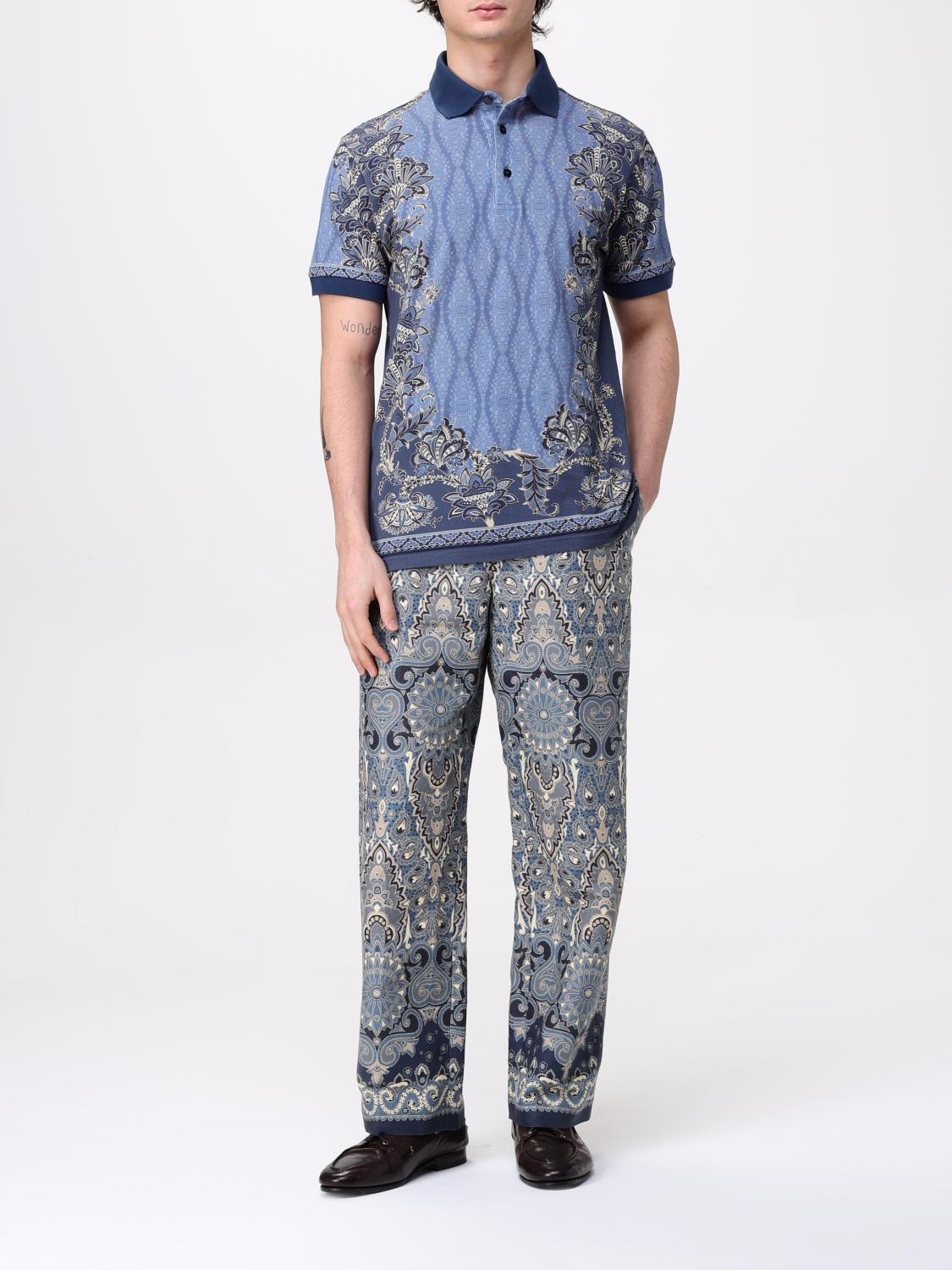 ETRO POLO SHIRT: Polo shirt men Etro, Blue - Img 2