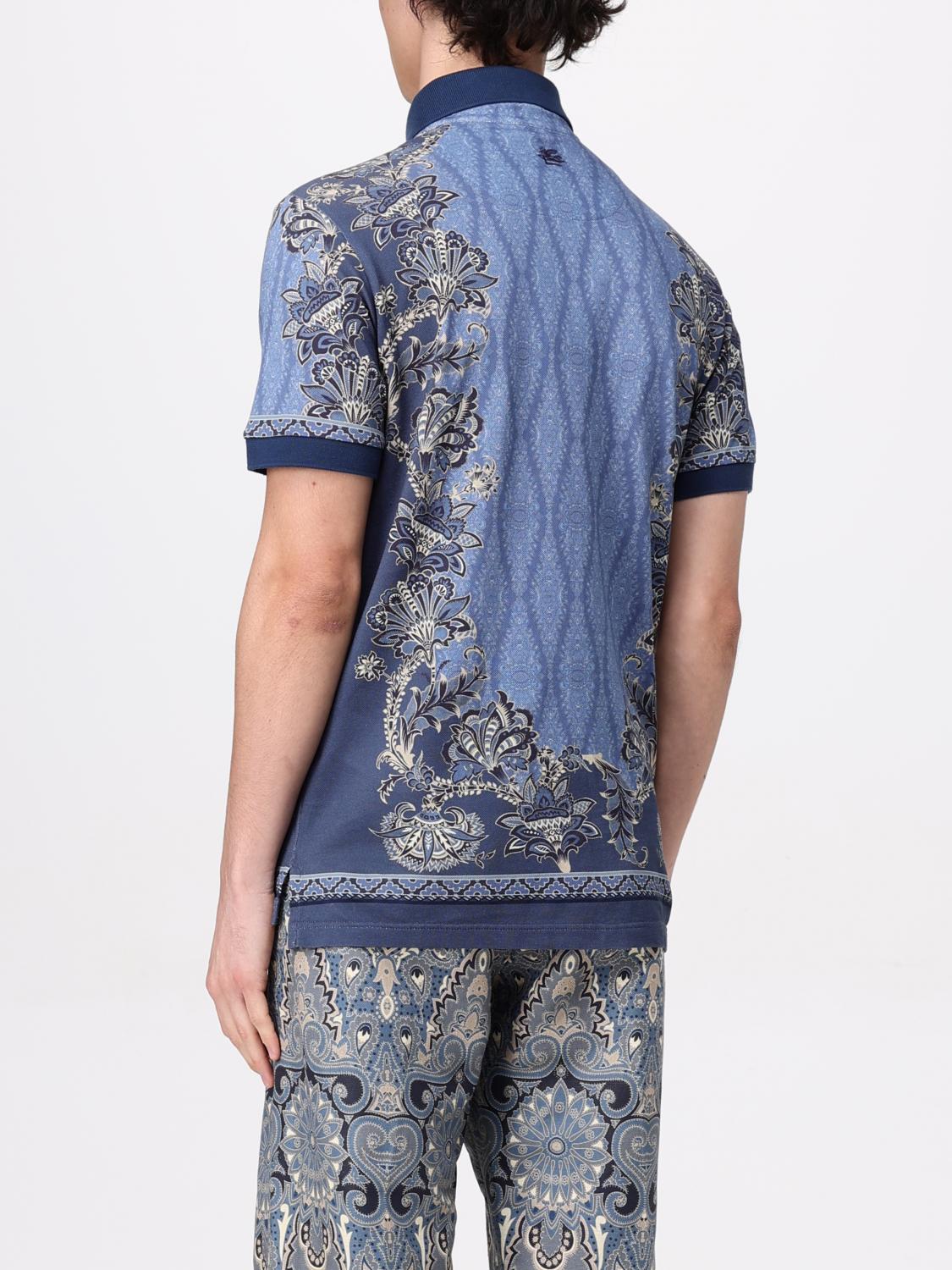 ETRO POLO SHIRT: Polo shirt men Etro, Blue - Img 3