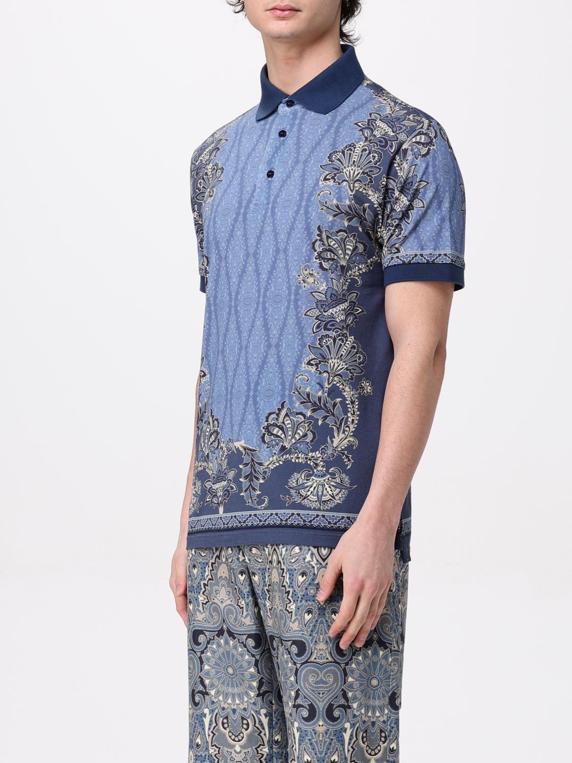 ETRO POLO SHIRT: Polo shirt men Etro, Blue - Img 4