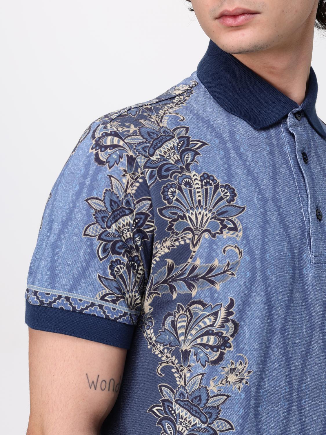 ETRO POLO SHIRT: Polo shirt men Etro, Blue - Img 5