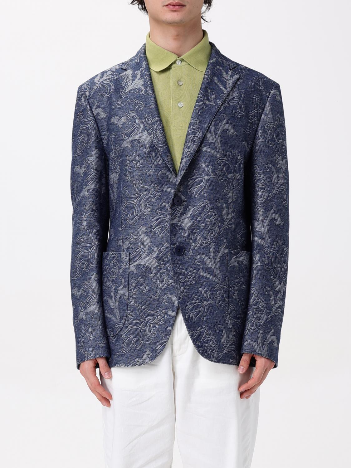 ETRO CHAQUETA: Chaqueta hombre Etro, Azul Oscuro - Img 1