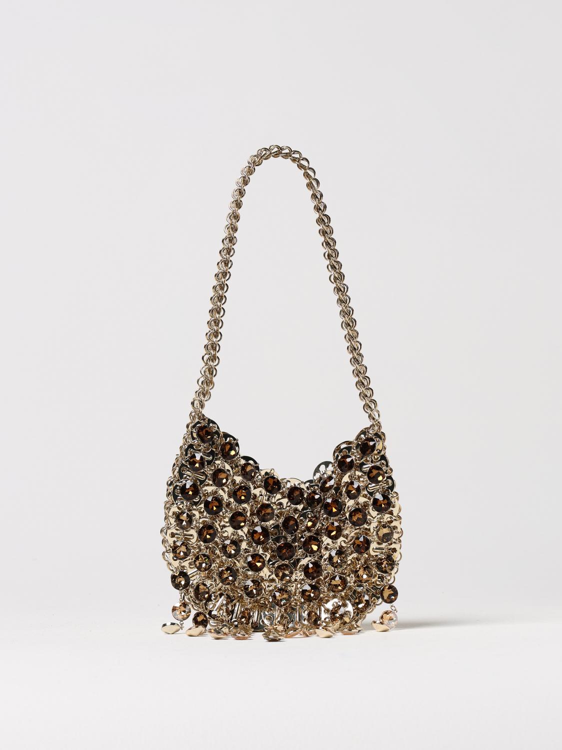 RABANNE MINI BAG: Shoulder bag woman Rabanne, Gold - Img 1