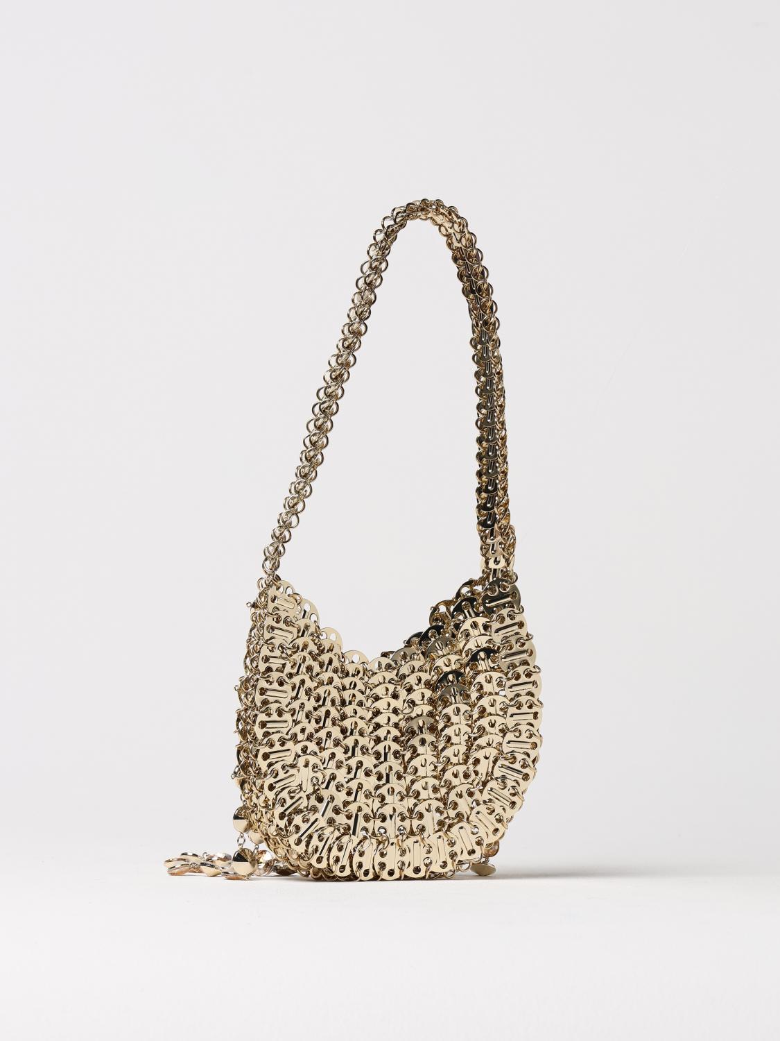 RABANNE MINI BAG: Shoulder bag woman Rabanne, Gold - Img 3