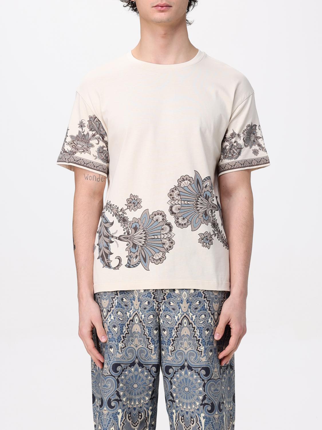 ETRO T-SHIRT: T-shirt men Etro, Beige - Img 1