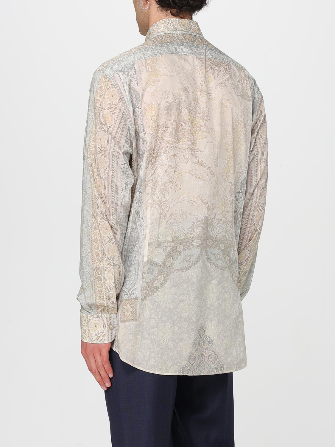 ETRO CAMICIA: Camicia Etro in cotone stampato , Azzurro - Img 3