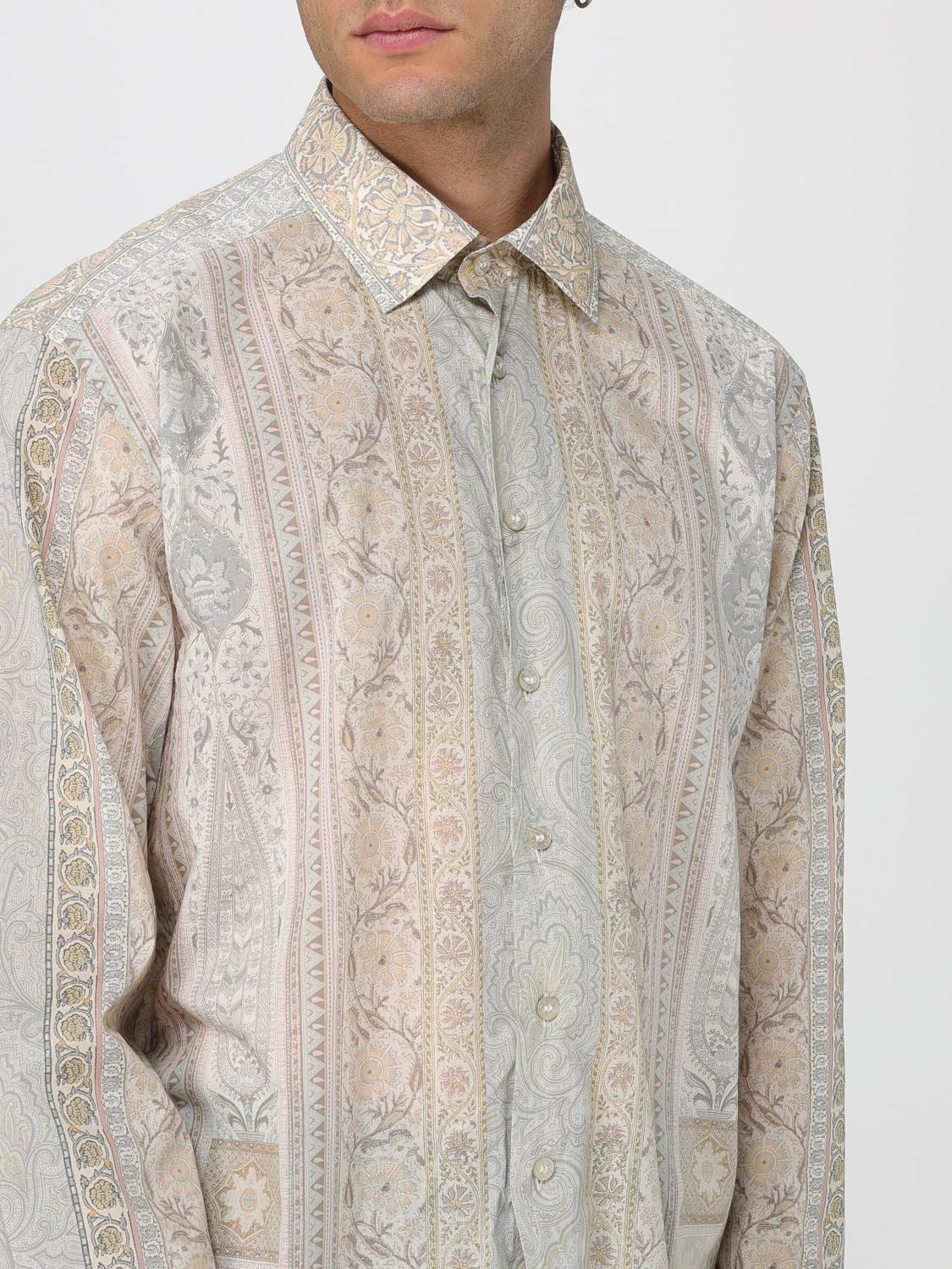 ETRO CAMICIA: Camicia Etro in cotone stampato , Azzurro - Img 5