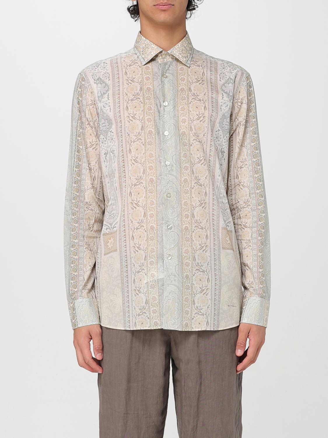 ETRO CAMICIA: Camicia Etro in cotone stampato , Beige - Img 1