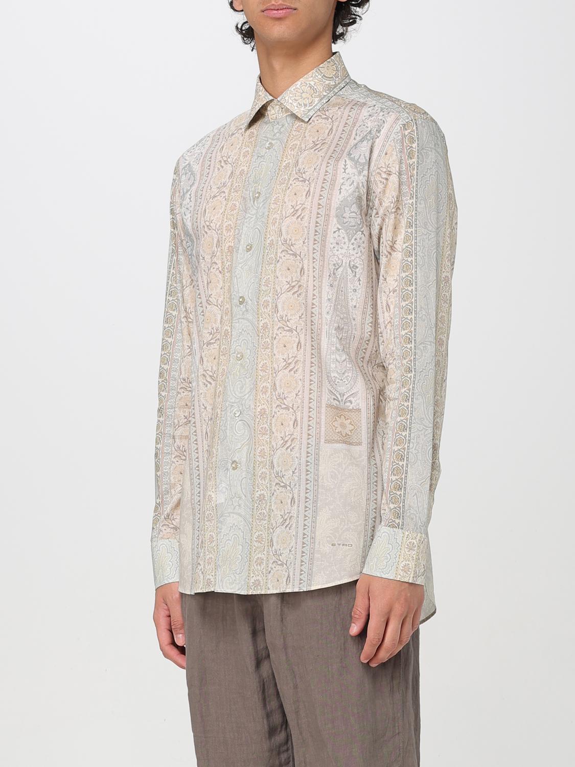 ETRO CAMICIA: Camicia Etro in cotone stampato , Beige - Img 4