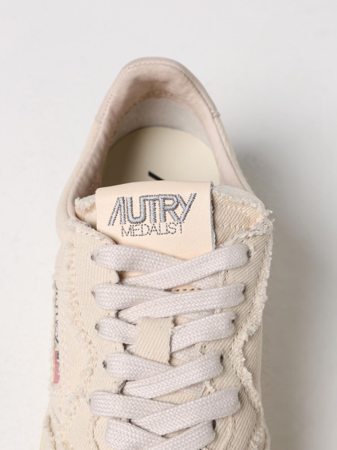 AUTRY SNEAKERS: Sneakers Medalist Platform Autry in canvas e pelle , Avorio - Img 4