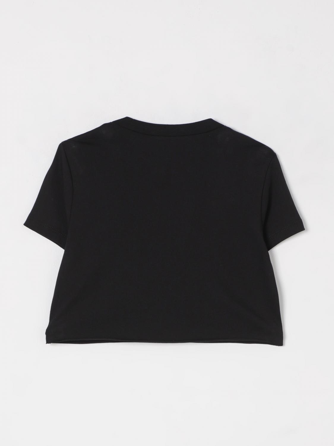 DSQUARED2 T-SHIRT: T-shirt crop Dsquared2 con logo in cotone, Nero - Img 2