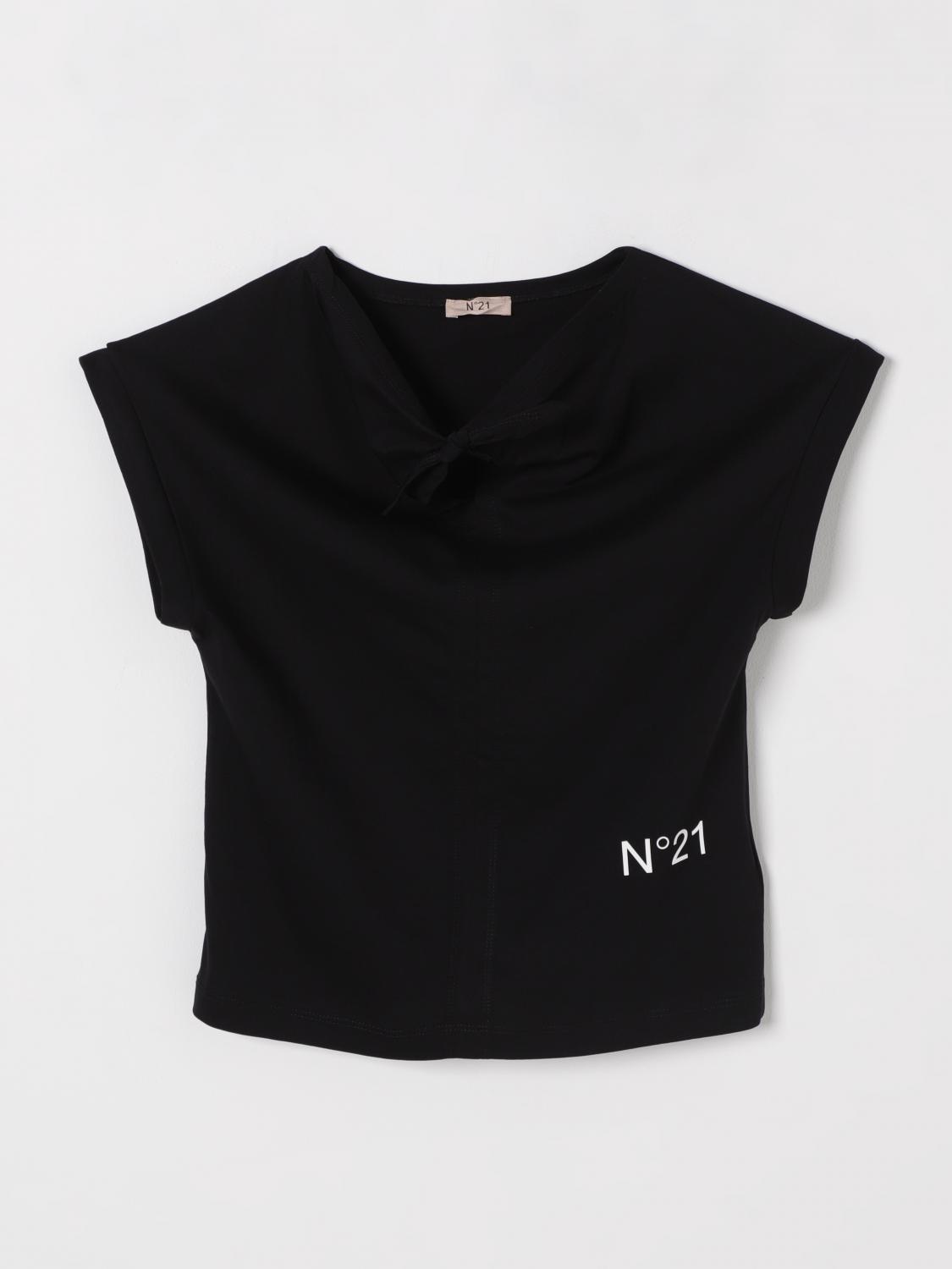 N° 21 T-SHIRT: T-shirt kids N° 21, Black - Img 1