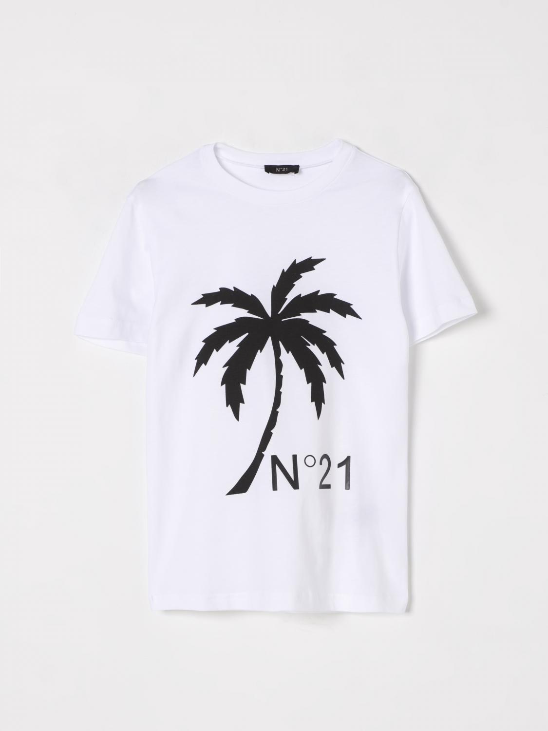 N° 21 Tシャツ: Tシャツ ボーイ N° 21, ホワイト - Img 1