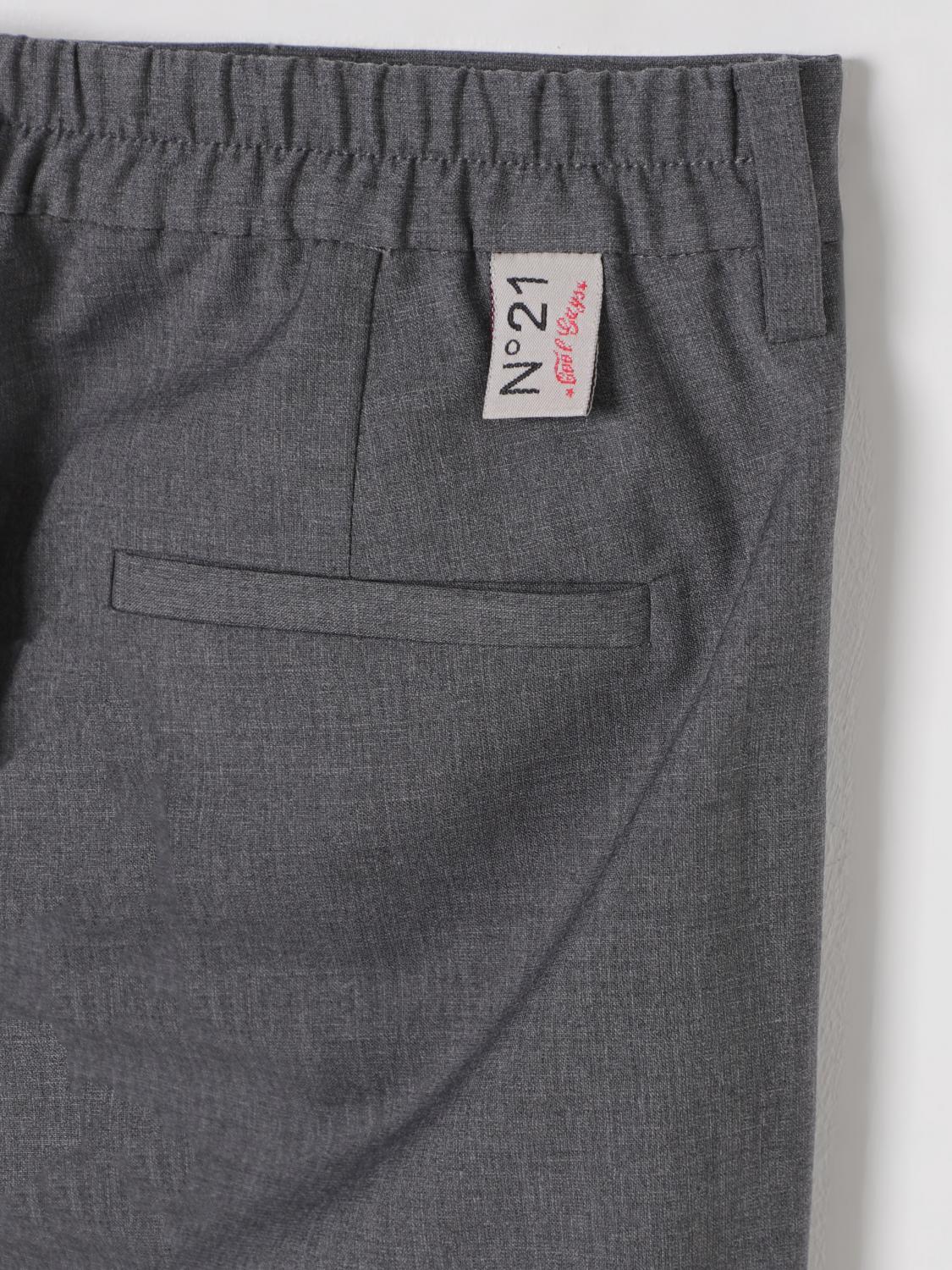 N° 21 PANTALONE: Pantaloni sartoriali N° 21 in misto lana, Grigio - Img 3