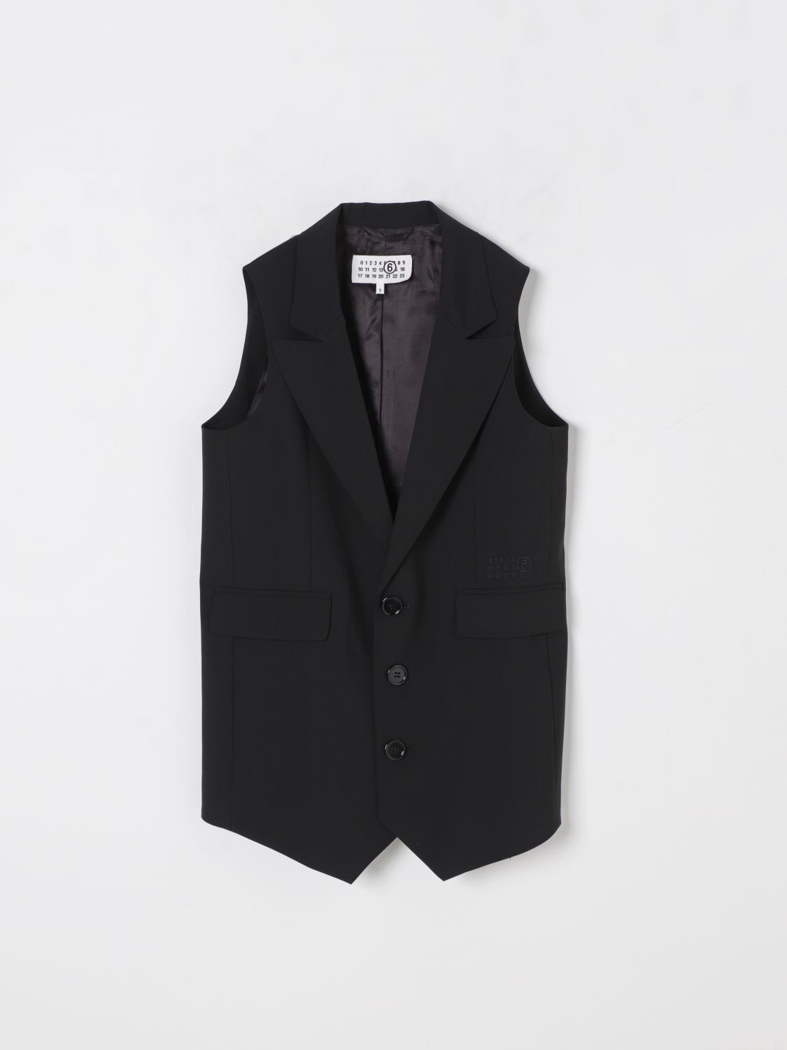 MM6 MAISON MARGIELA GILET: Veste enfant Mm6 Maison Margiela, Noir - Img 1