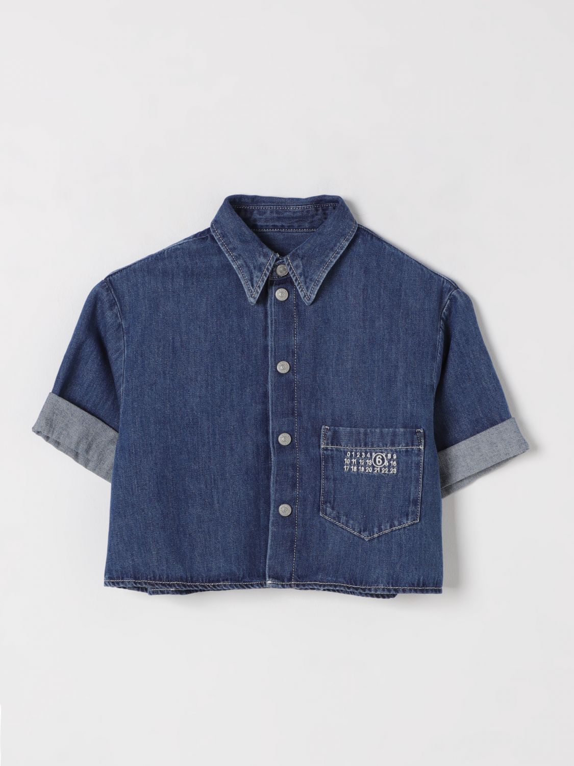 MM6 MAISON MARGIELA SHIRT: Shirt kids Mm6 Maison Margiela, Denim - Img 1