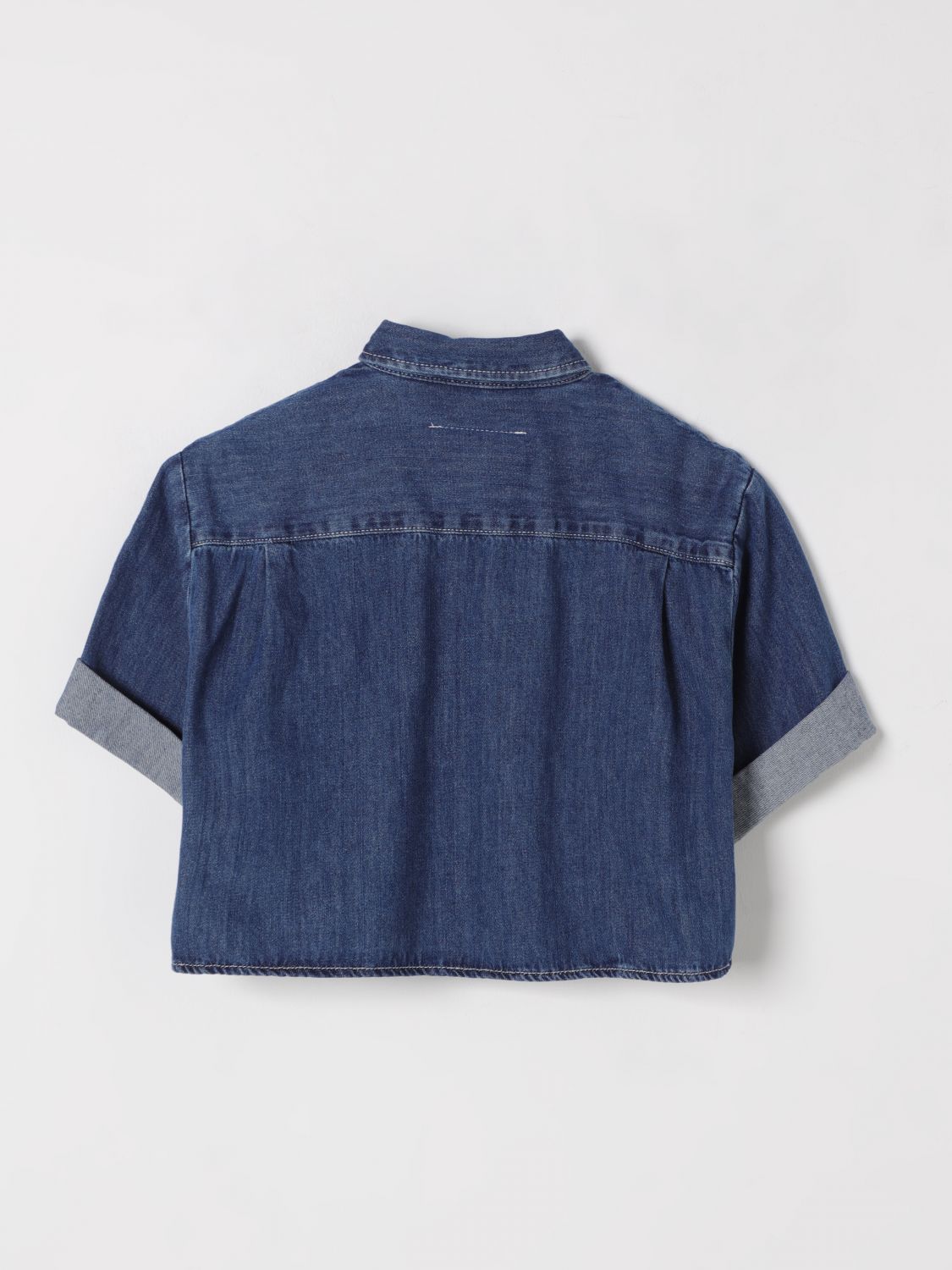 MM6 MAISON MARGIELA CHEMISE: Chemise enfant Mm6 Maison Margiela, Denim - Img 2