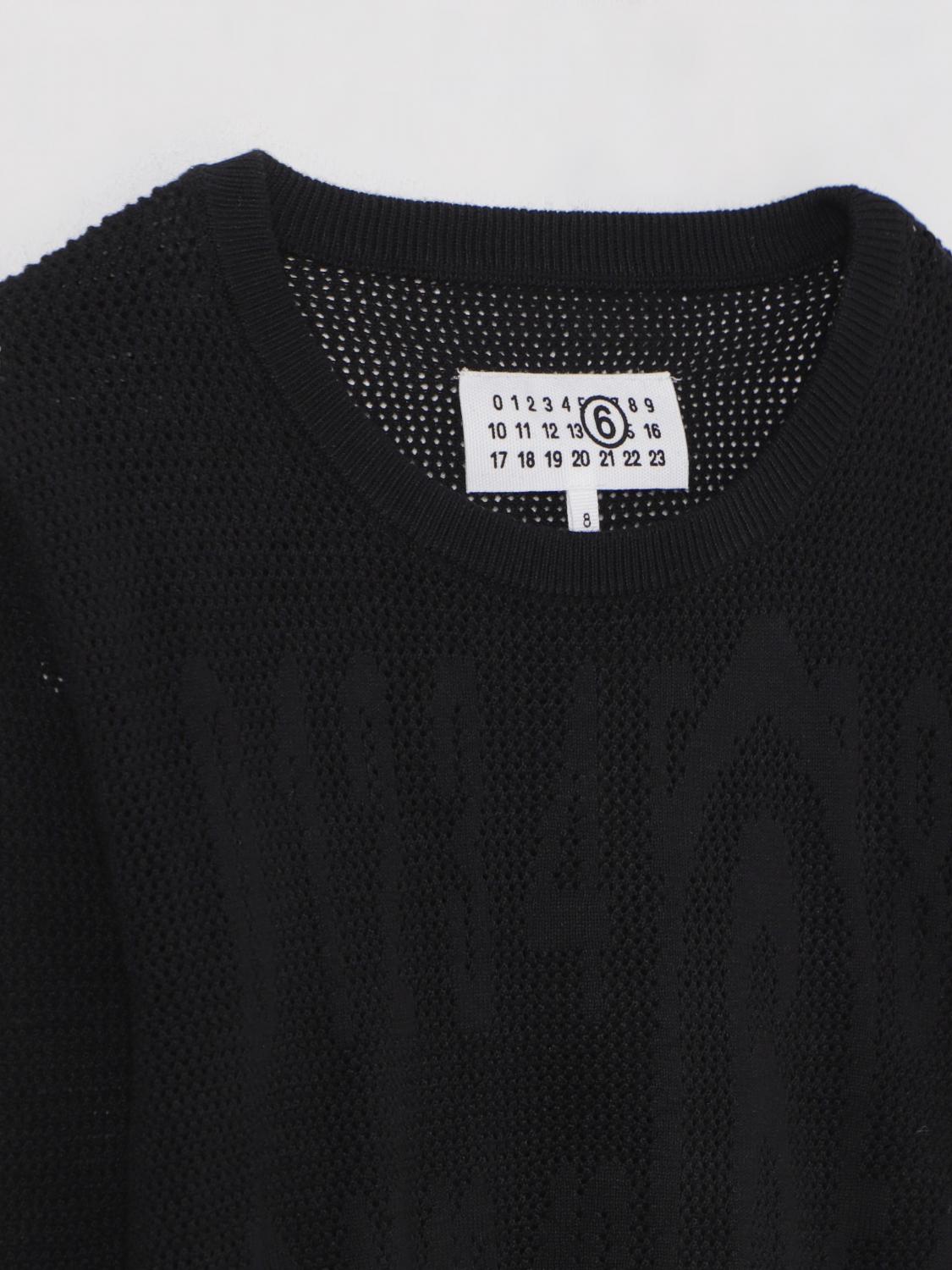 MM6 MAISON MARGIELA 스웨터: 스웨터 남아 Mm6 Maison Margiela, 블랙 - Img 3