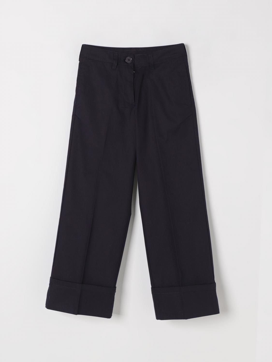 MARNI PANTALONE: Pantaloni plissé in cotone Marni, Blue - Img 1