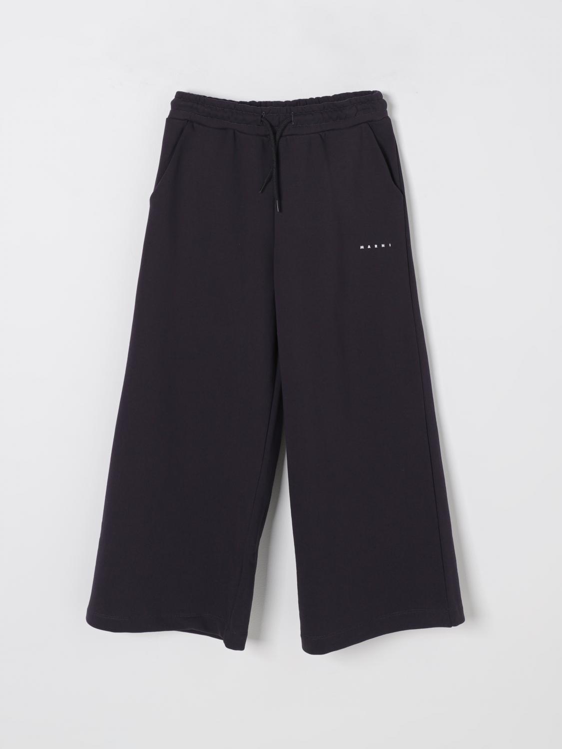 MARNI PANTALONE: Pantalone jogging con mini logo Marni in cotone, Blue - Img 1