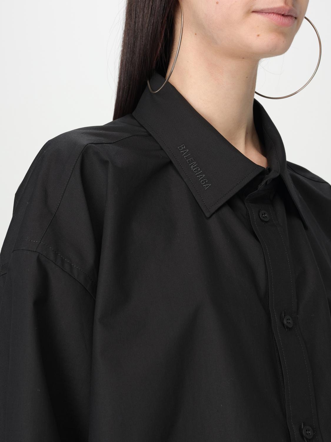 BALENCIAGA CAMICIA: Camicia Balenciaga in popeline di cotone , Nero - Img 5