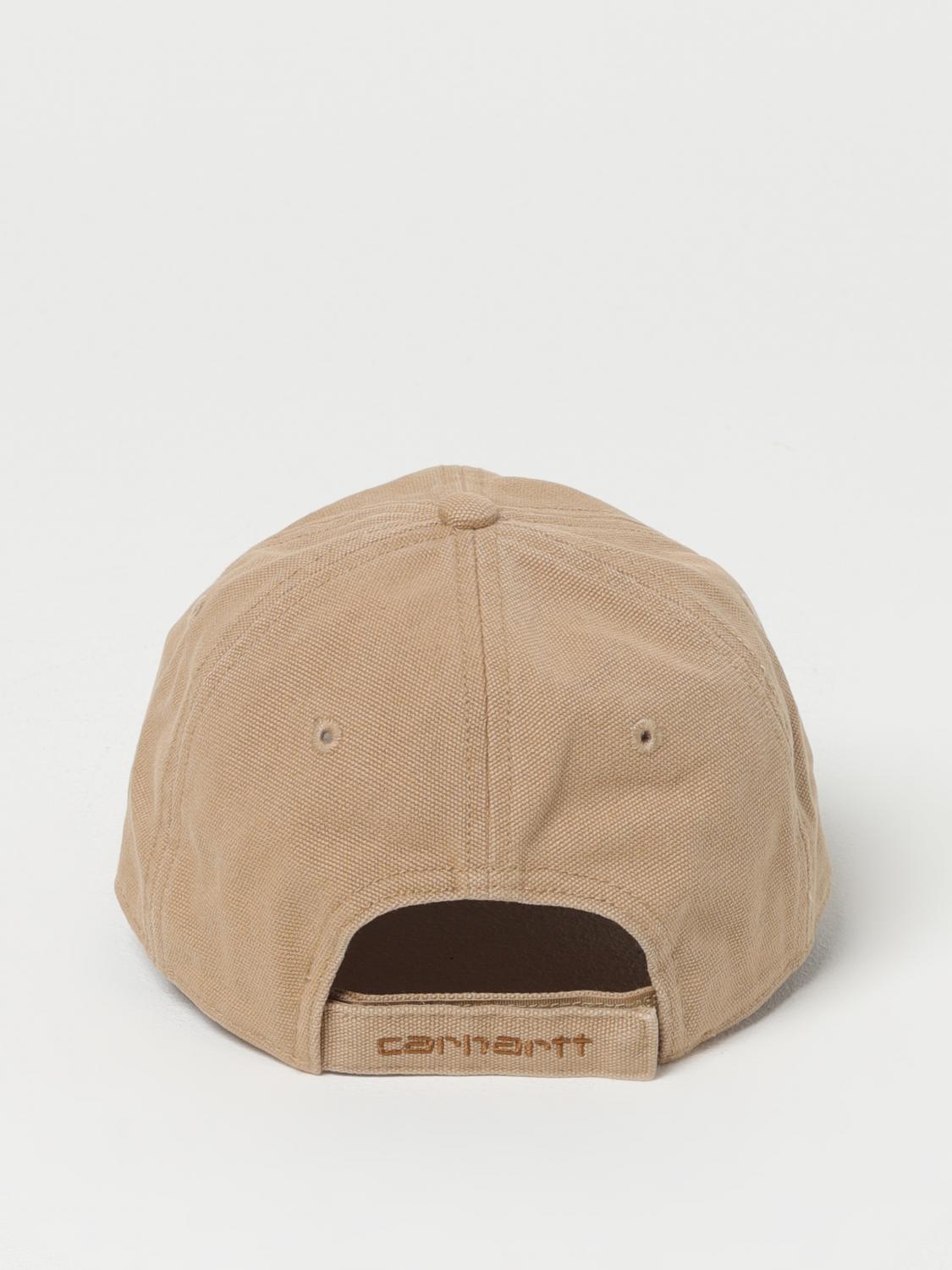 CARHARTT WIP HAT: Carhartt WIP cotton canvas hat with logo patch, Brown - Img 3